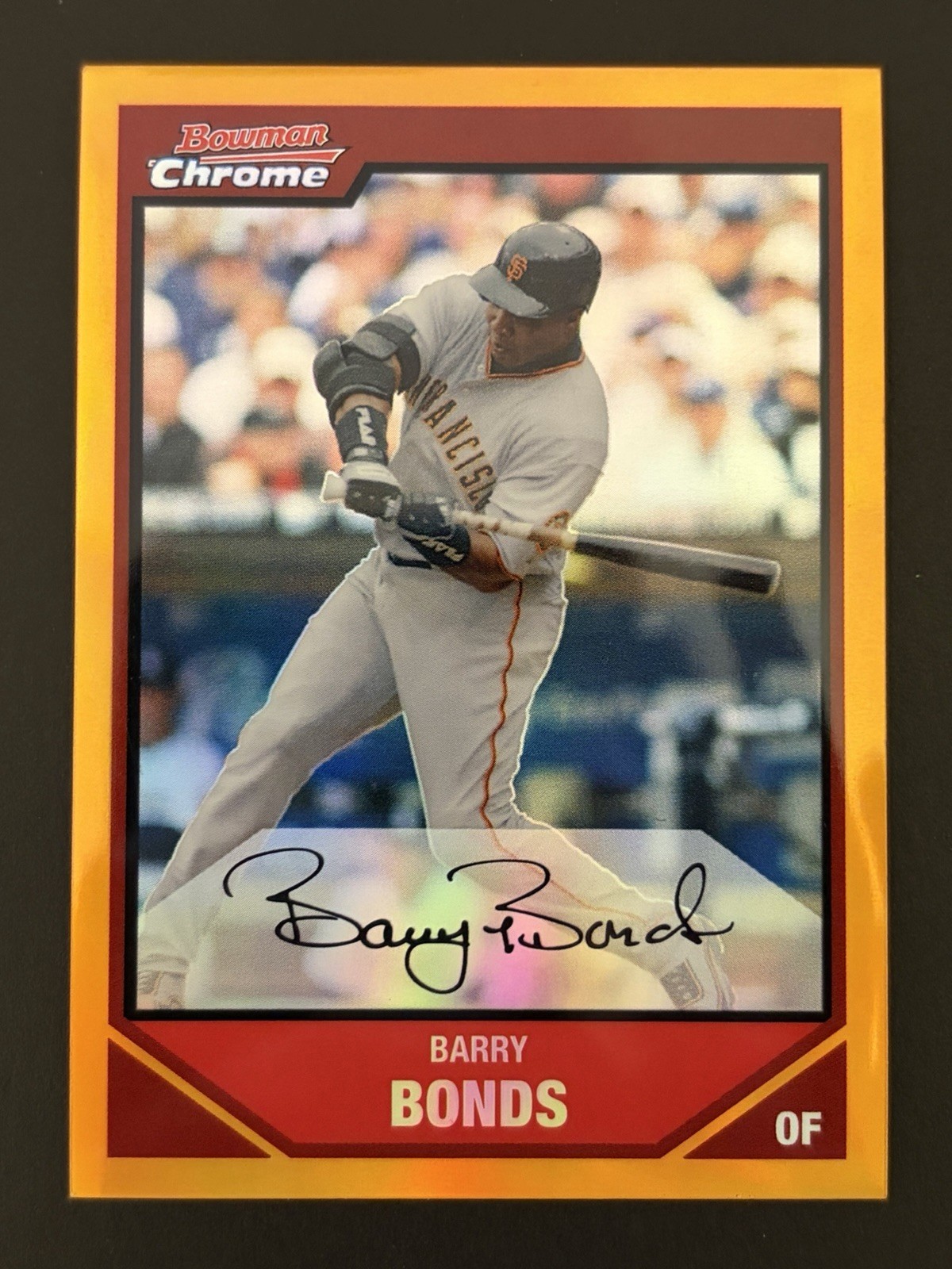 2007 BOWMAN CHROME DRAFT BARRY BONDS #237 ORANGE /25 REFRACTOR GIANTS READ