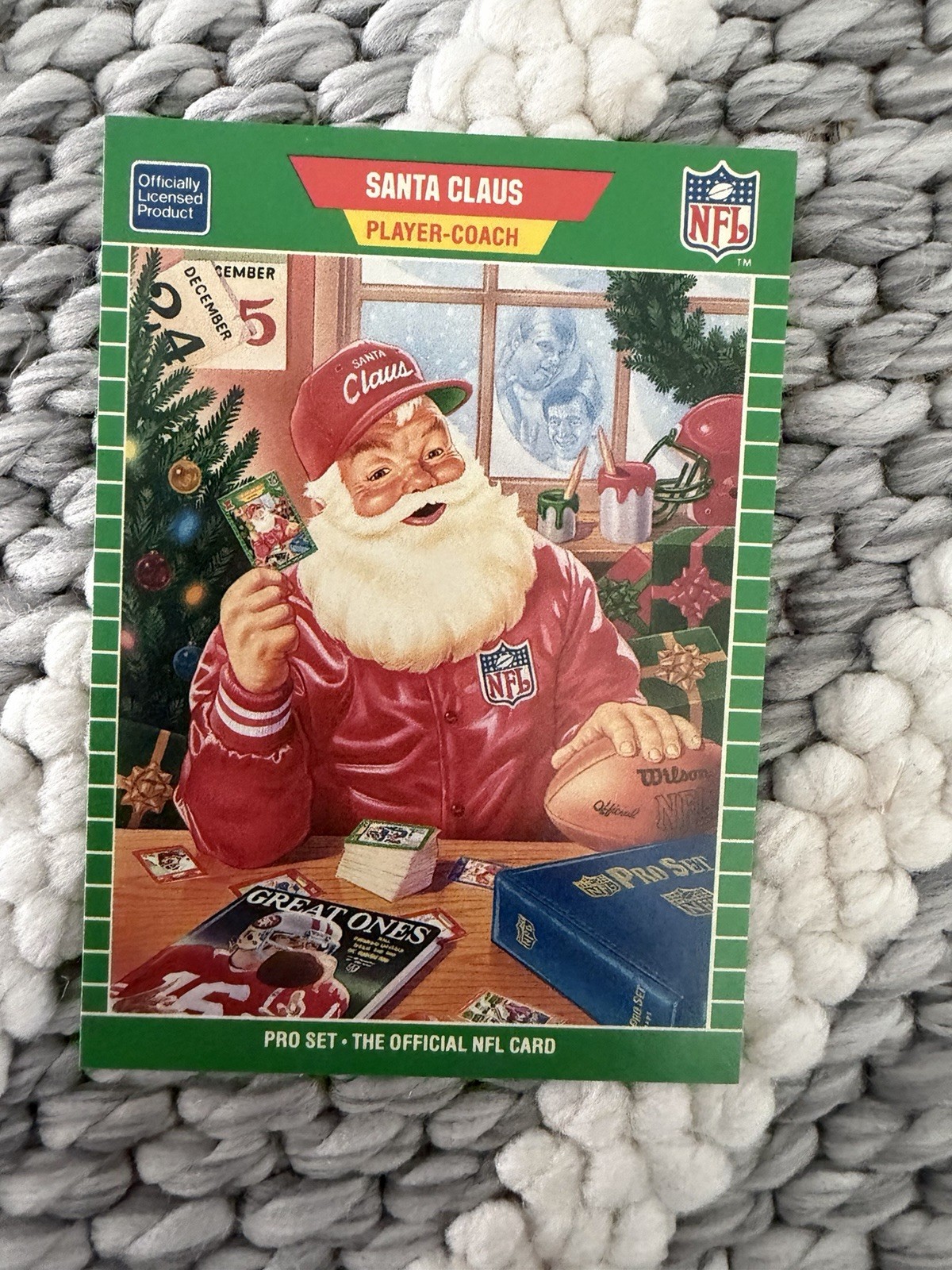 Pro Set 1989 Pro Set Santa Claus #1989 Promos NFL North Pole Toymakers Card Pro Set 1989 Pro Set Santa Claus #1989 Promos NFL North Pole Toymakers Card