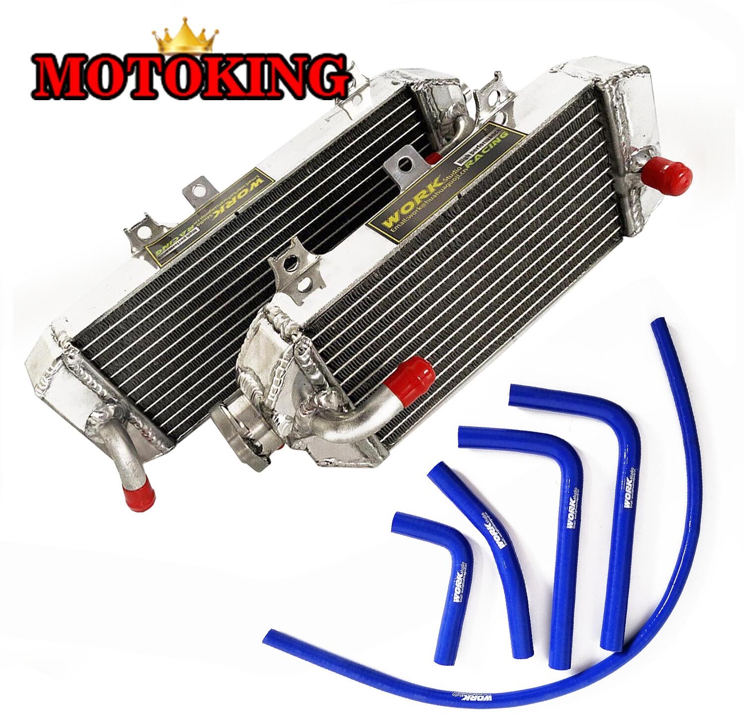 R&L Aluminum Radiator+Blue Hose For KAWASAKI KX250F 2017-2019 / KX250 2019 2020