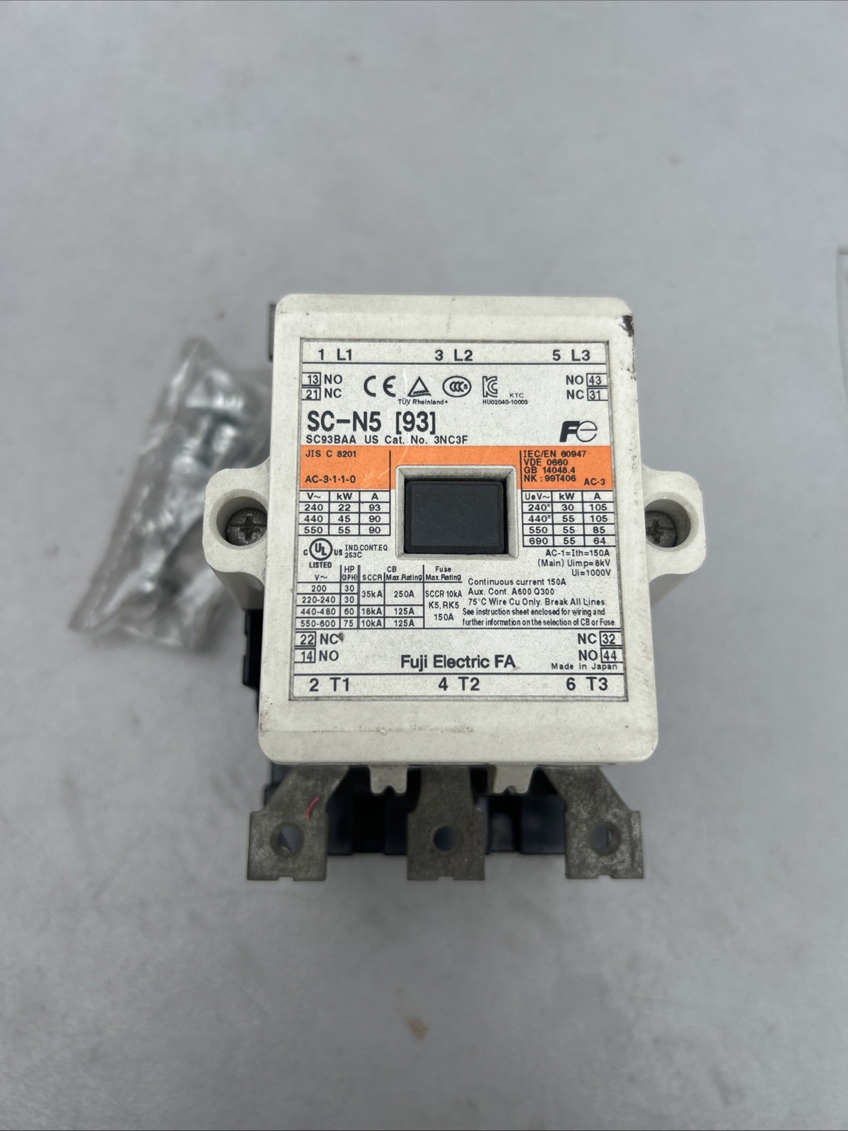 110V 120V AC Magnetic Contactor 3-Pole For Fuji SC-N5 SC-N5(93) Motor Starter 110V 120V AC Magnetic Contactor 3-Pole For Fuji SC-N5 SC-N5(93) Motor Starter
