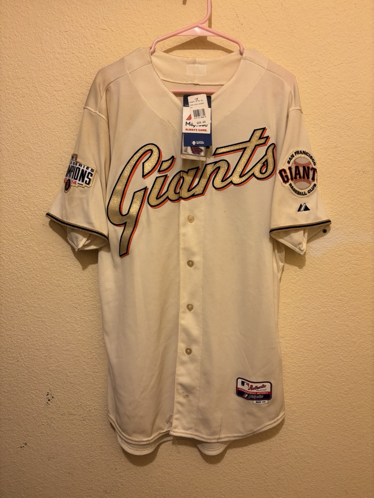 Majestic San Francisco Giants Authentic 2014 World Series Jersey Size 44