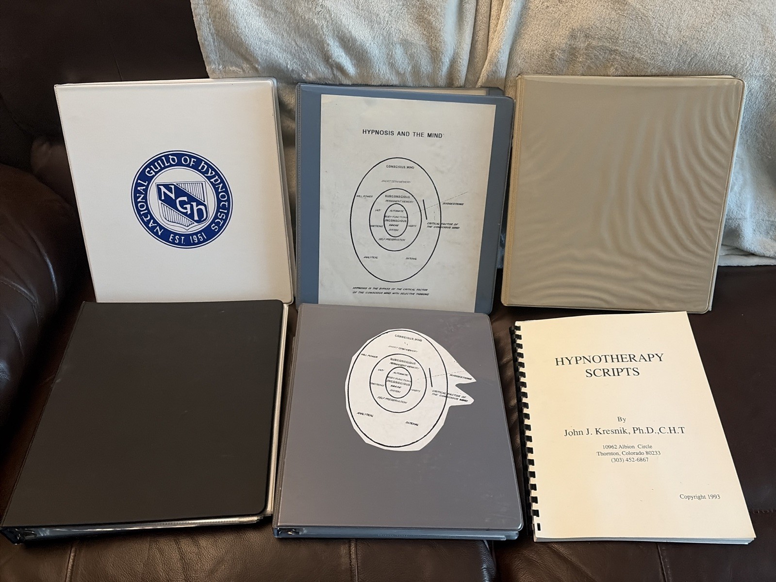 Hypnotic INduction and suggestions compiled notebooks and manuals