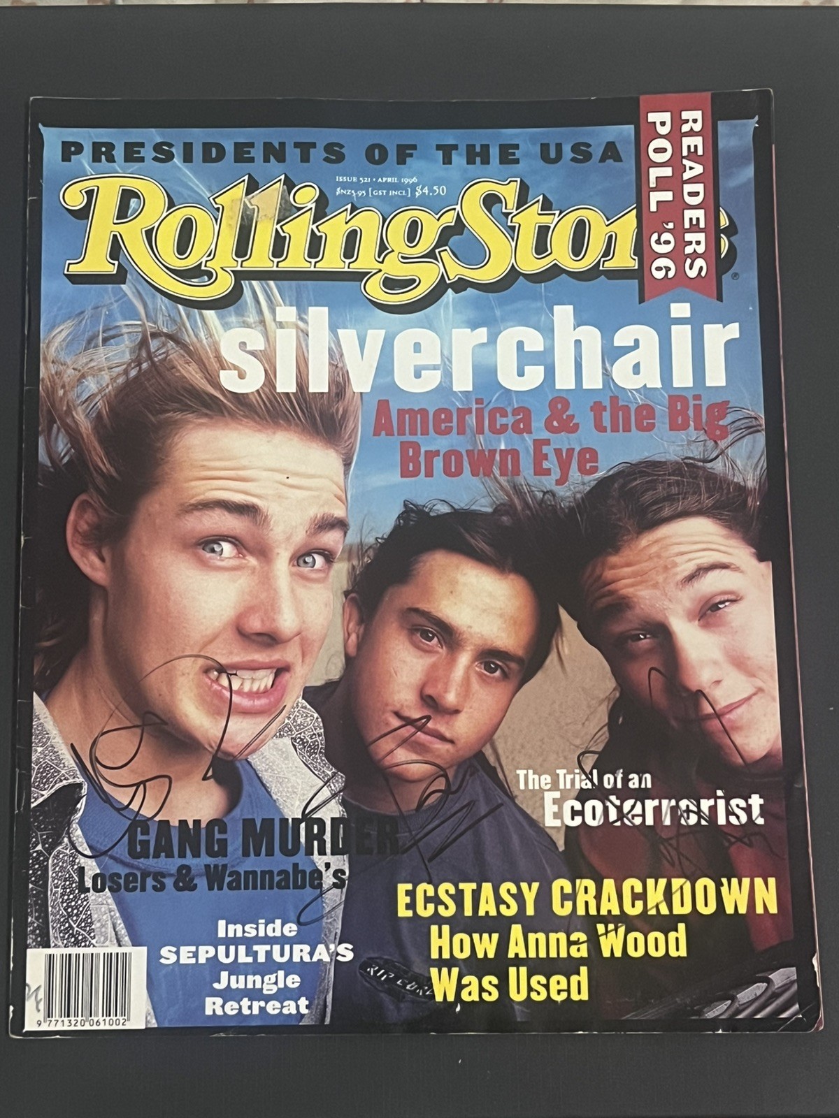 Signed Silverchair Rolling Stone Australia #521 April 96 Daniel Johns Autograph