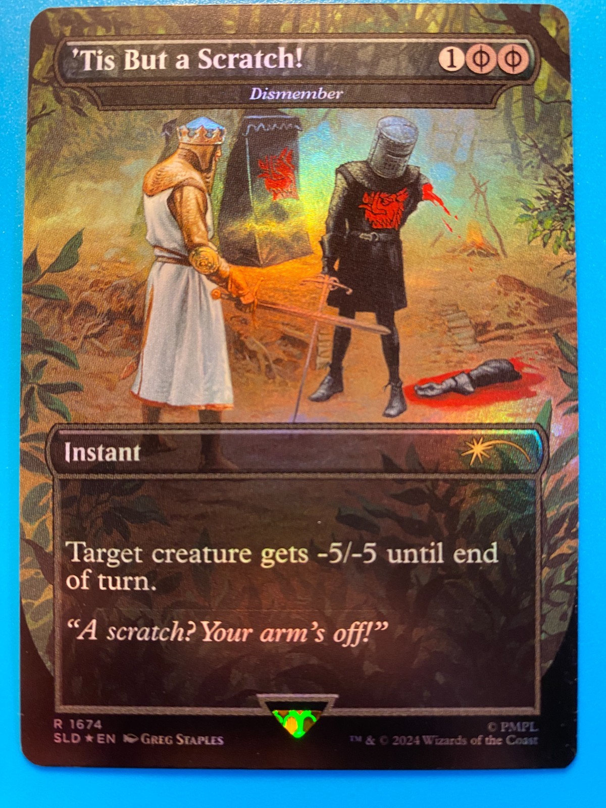 MTG 1x FOIL \'Tis But a Scratch Dismember 1674 Secret Lair Magic Gathering x1 NM