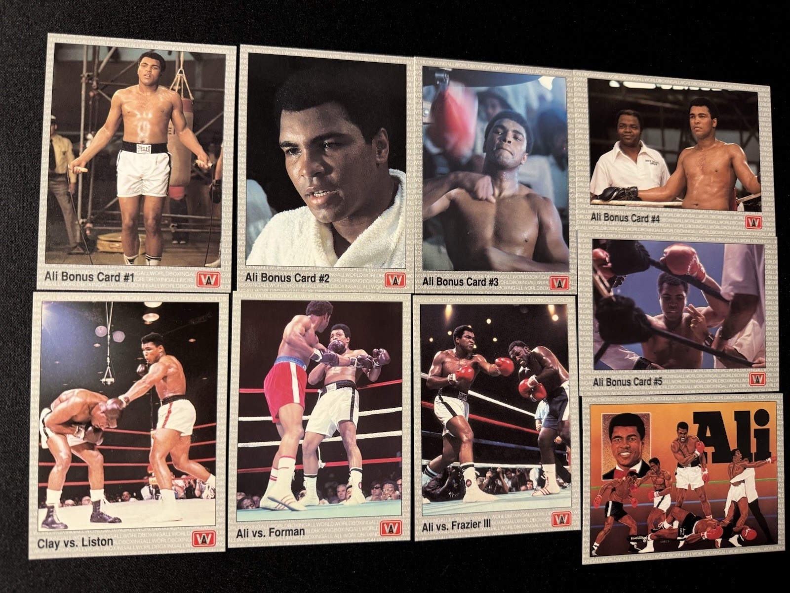 1991 AW Sports Muhammad Ali Cassius Clay Full Set Rare Gold Foil Parallel Boxing