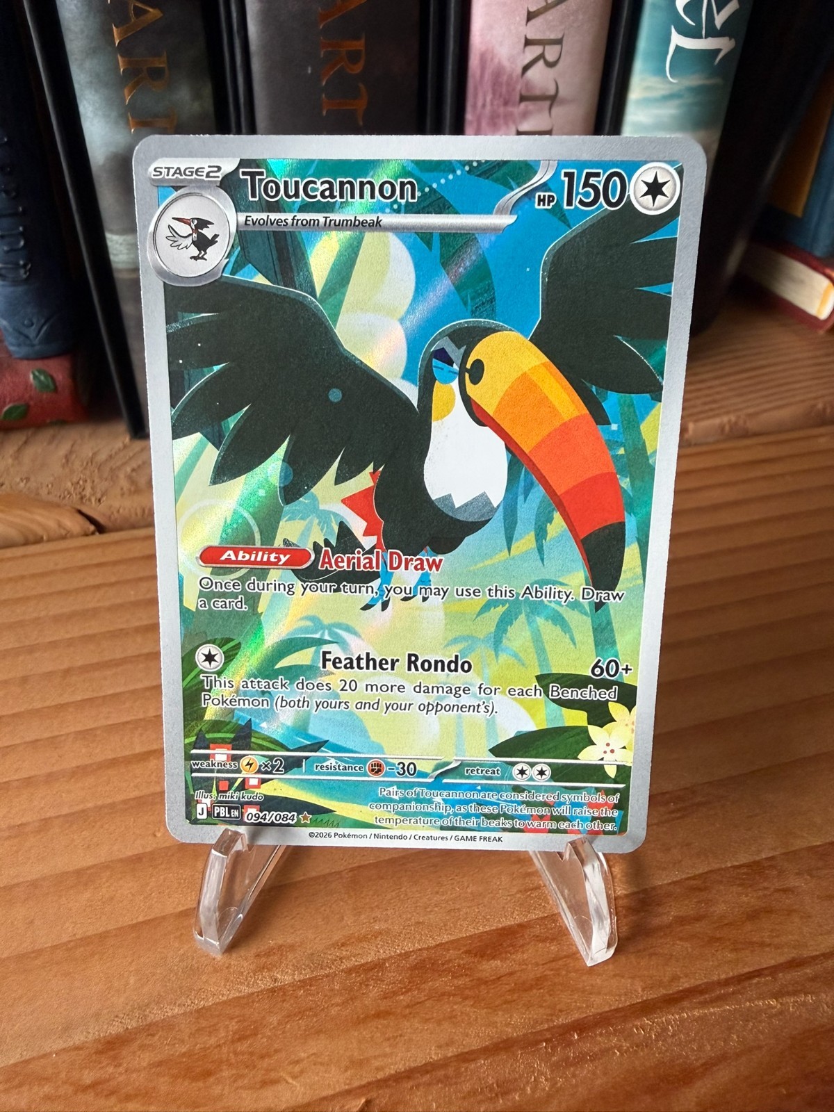 Toucannon 94/84 Pitch Black Holo Illustration Rare Full Art 2026 NM Toucannon 94/84 Pitch Black Holo Illustration Rare Full Art 2026 NM