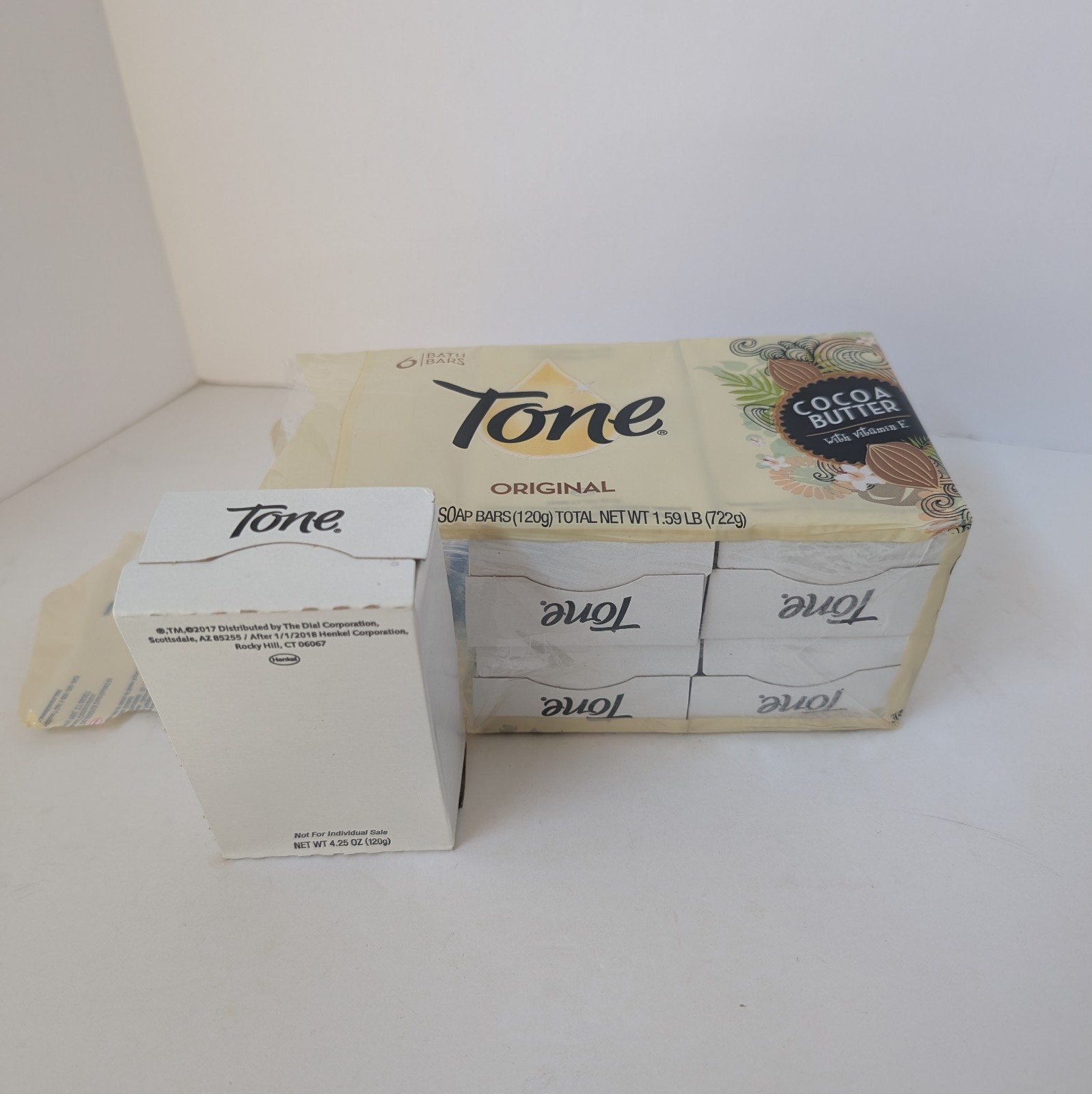 Tone Original Cocoa Butter Vitamin E Bath Bar Soap 4.25 oz - Lot of 5 out of 6