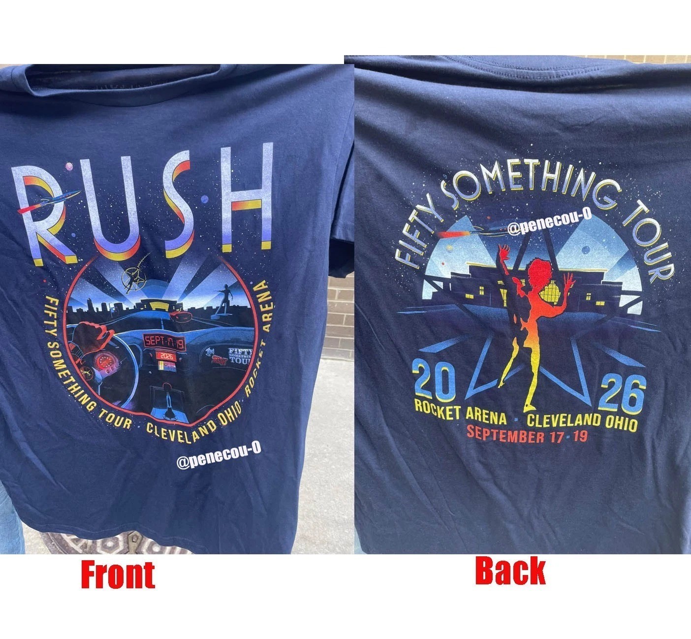 SALE 2 sides Rush Fifty Something Tour Cleveland OH Sep 17 & 19 2026 T-Shirt rep