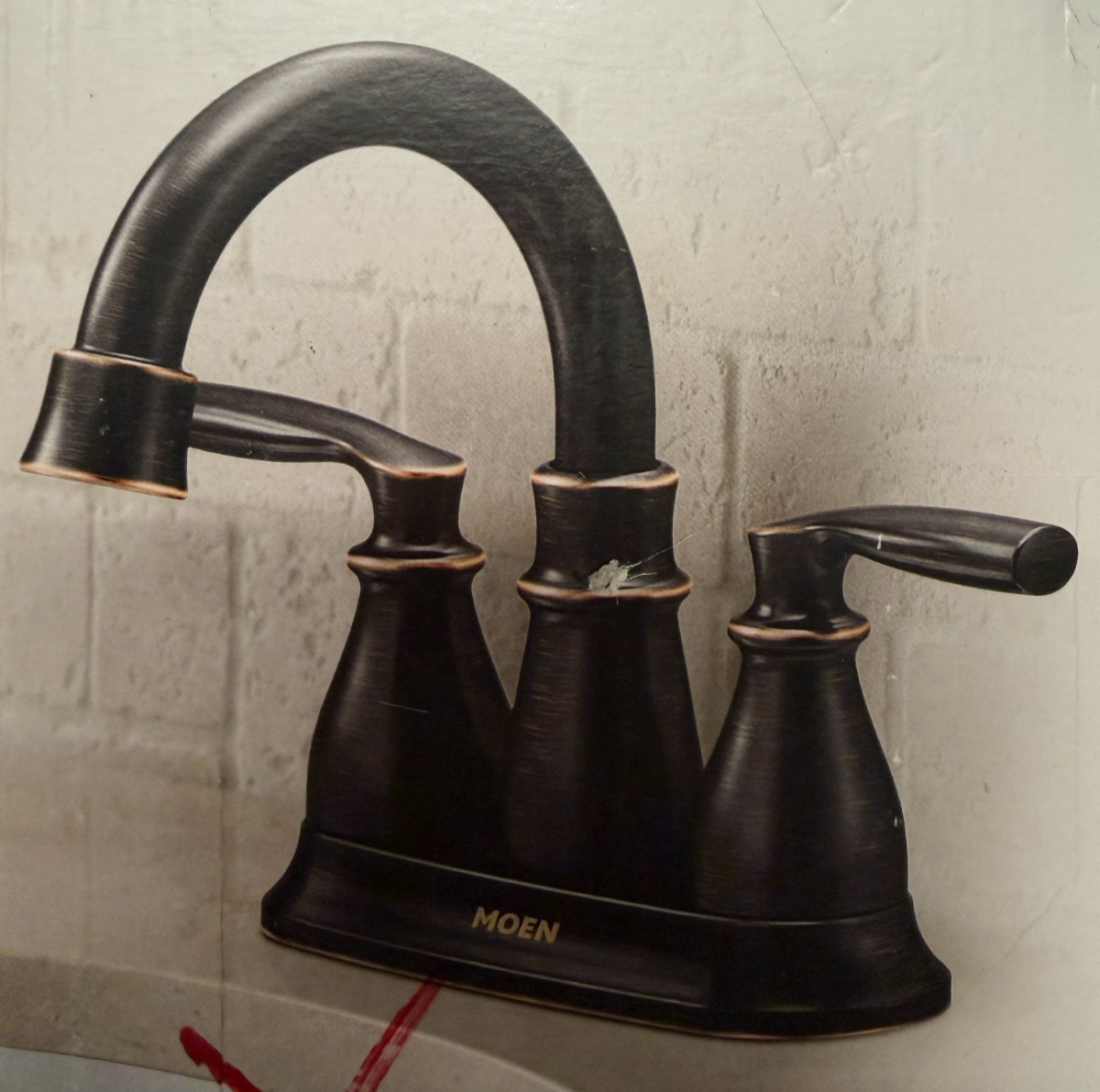 MOEN 84537BRB Hilliard Mediterranean Bronze Two-Handle High Arc Bathroom Faucet