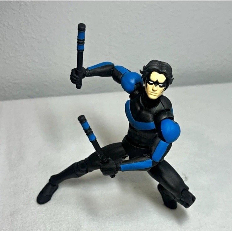 Mafex Nightwing custom action figure 1/12 scale painted