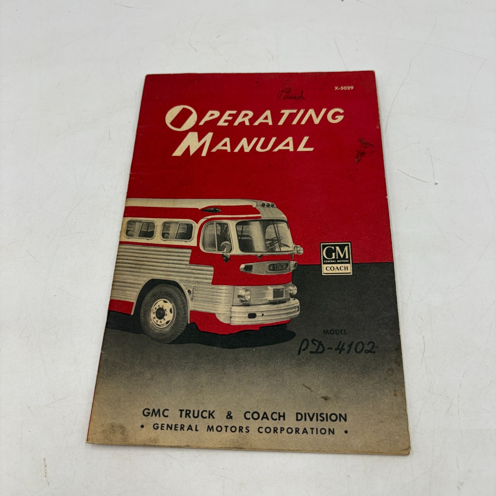 Vintage GMC Truck Coach PD-4102 Operating Manual