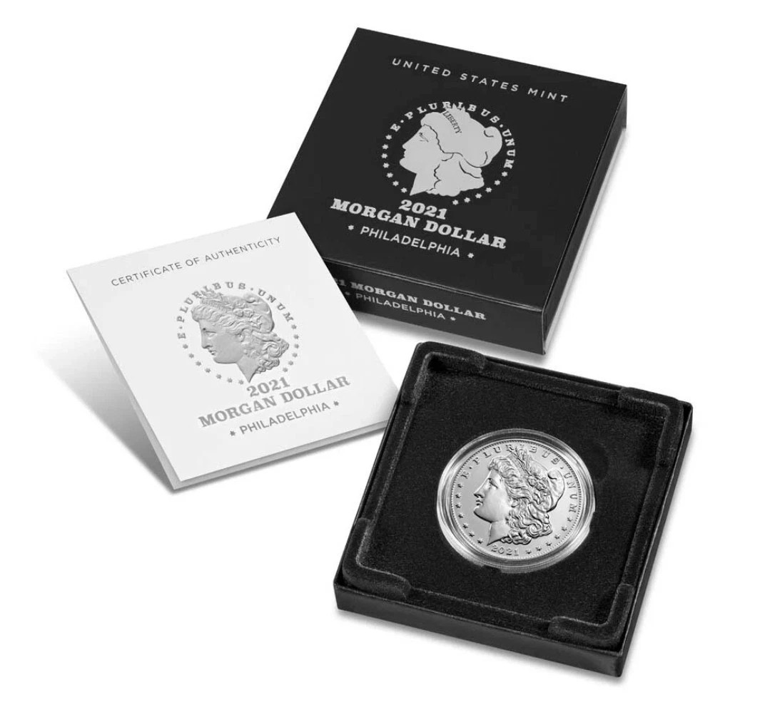 2021-S Morgan Silver Dollar San Francisco 21XF OGP COA US Mint
