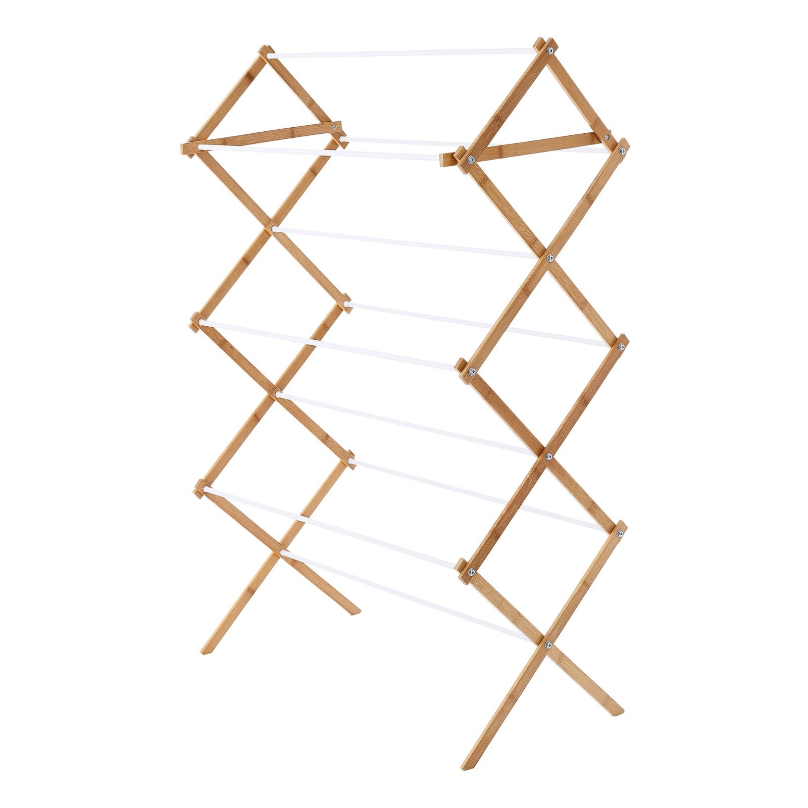 Mainstays Bamboo Laundry Drying Rack 7-Tier Folding Space-Saving Collapsible Mainstays Bamboo Laundry Drying Rack 7-Tier Folding Space-Saving Collapsible