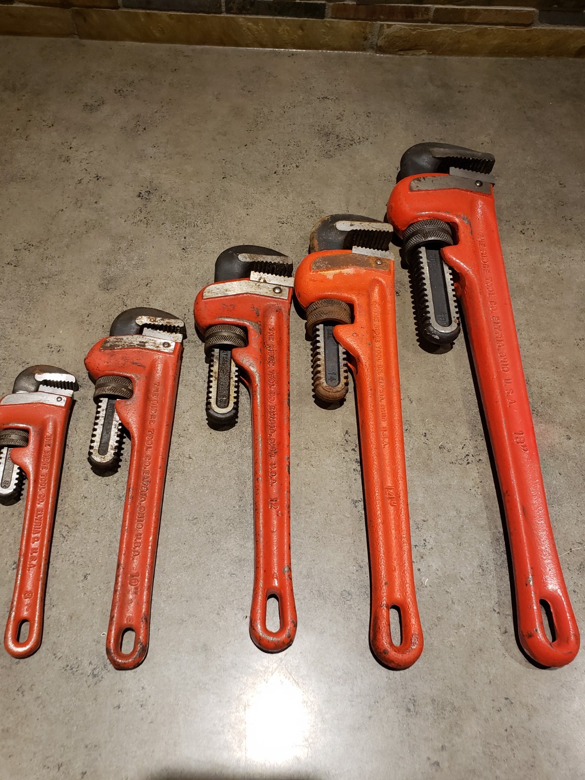 5 Pcs. RIDGID Ridge Tool Co. 8\ 5 Pcs. RIDGID Ridge Tool Co. 8\