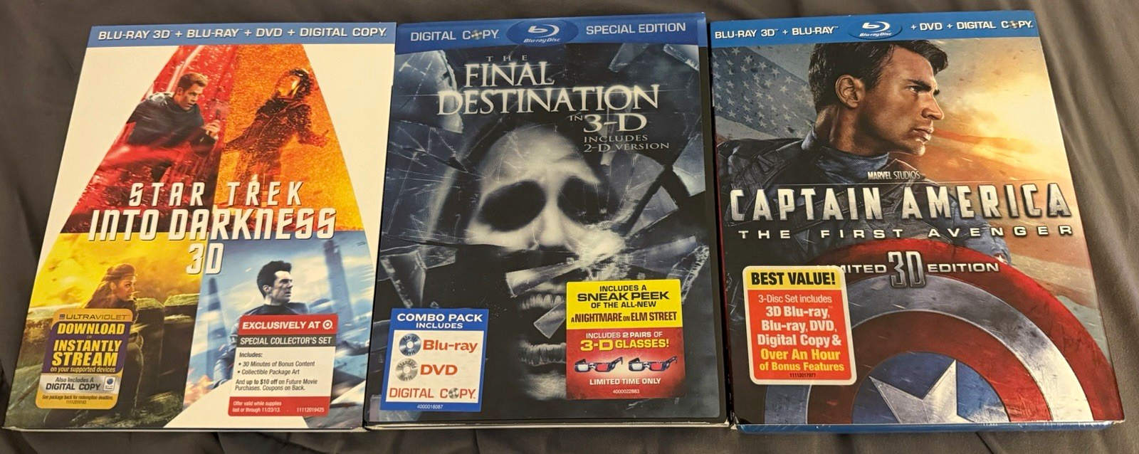 3D HD Lot: Star Trek Into Darkness, Final Destination & Captain America - L@@K 3D HD Lot: Star Trek Into Darkness, Final Destination & Captain America - L@@K