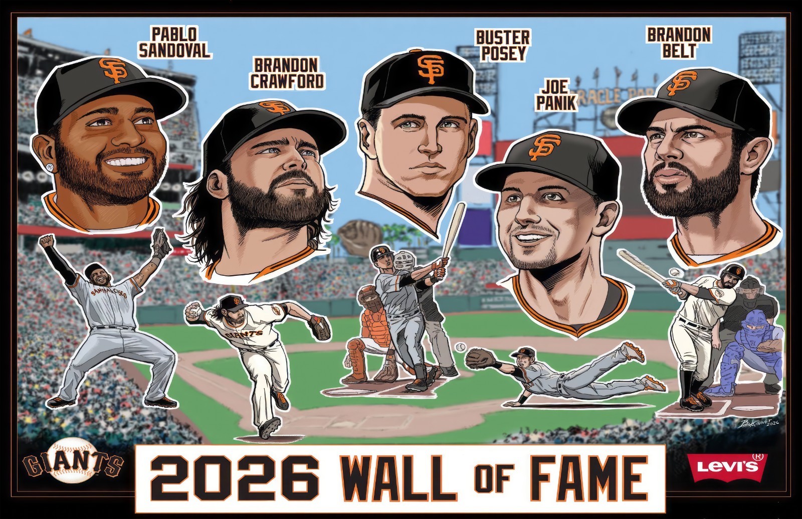 SF Giants Wall of Fame Poster 8.8.26 Limited SGA SF Giants Wall of Fame Poster 8.8.26 Limited SGA