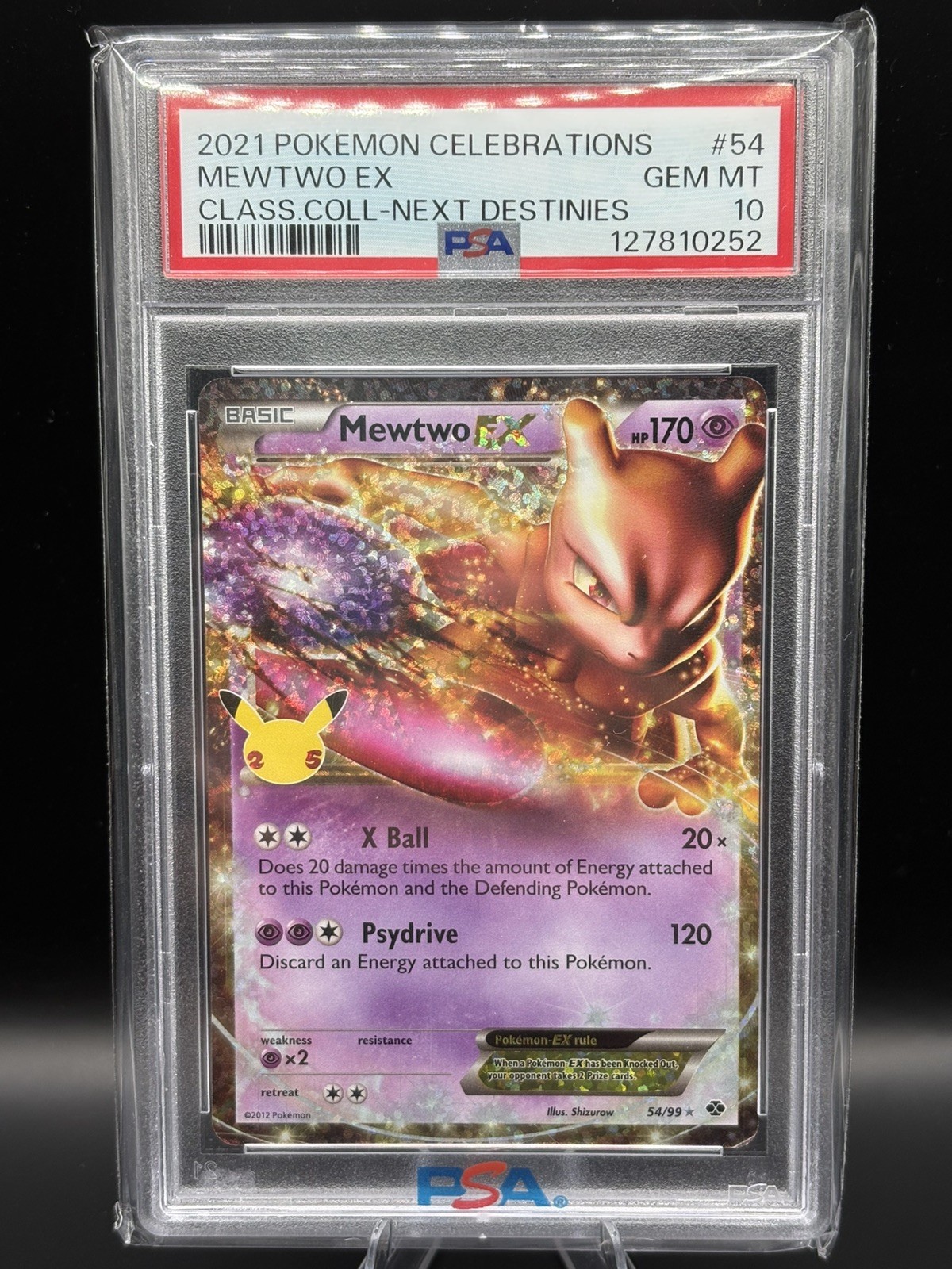 Mewtwo EX 2021 Pokemon Celebrations Classic Collection #54 PSA 10 English