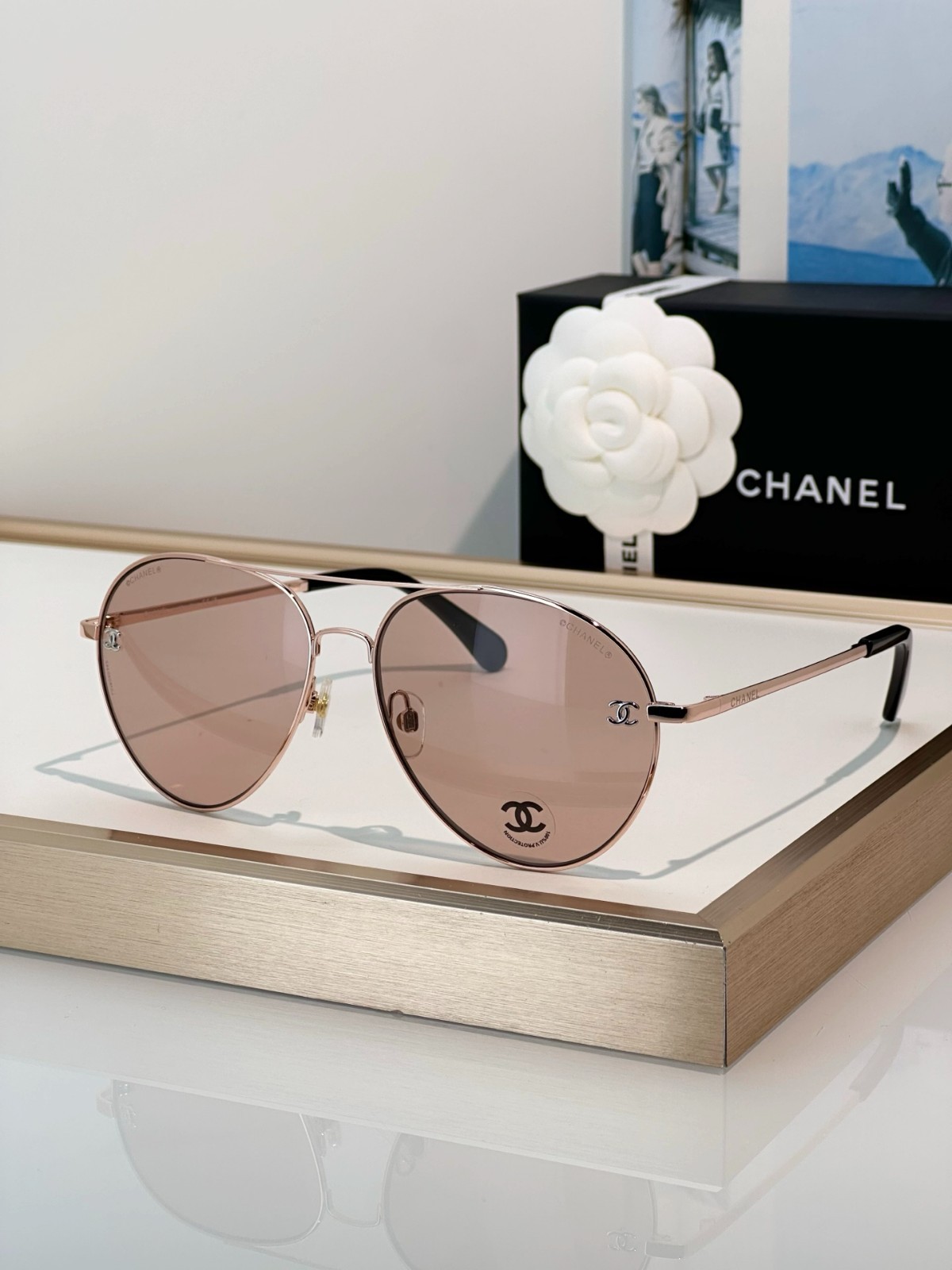 Chanel CH4189TQ Aviator Sunglasses 61-16-142 Luxury Designer Eyewear Unisex