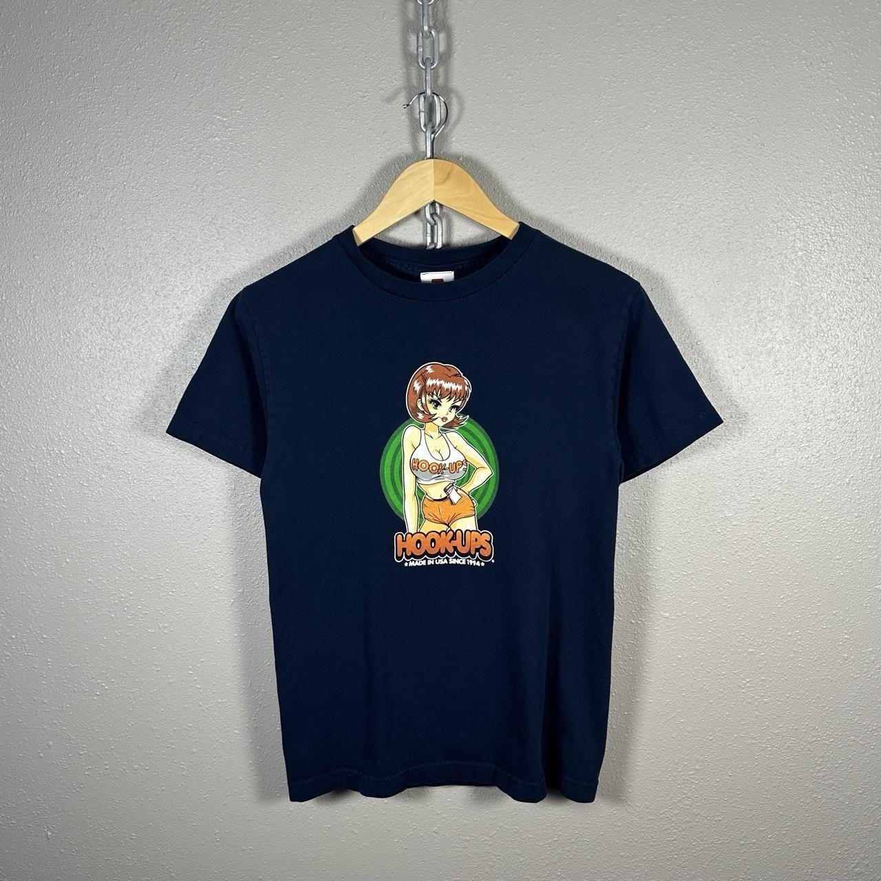 Vintage 90s Hook-Ups Skateboards Hooters Parody Rare Skate Tee Size Small USA