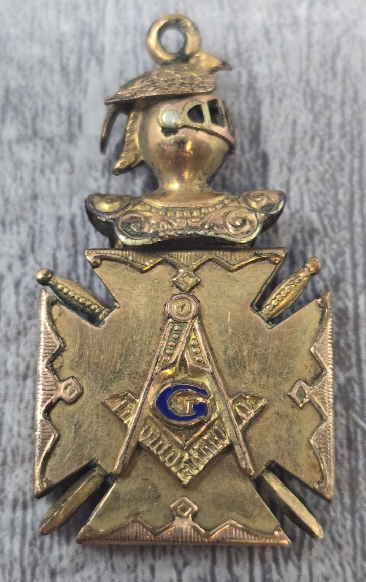 Vintage 1930's Masonic Lodge Watch fob / pendant Free Mason