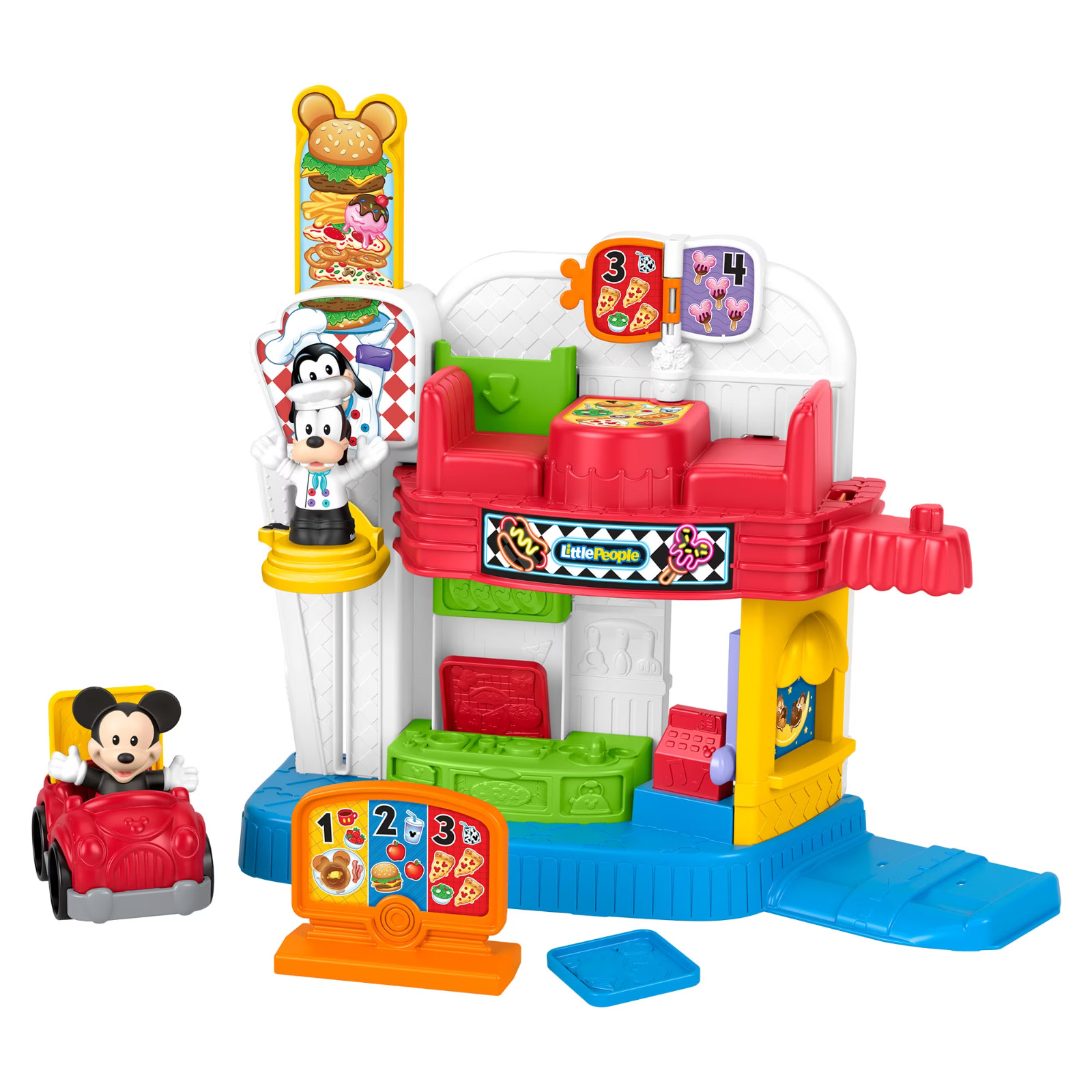 Fisher-Price Little People Disney Jr Mickey Mouse & Goofy’s Silly Sounds Diner 