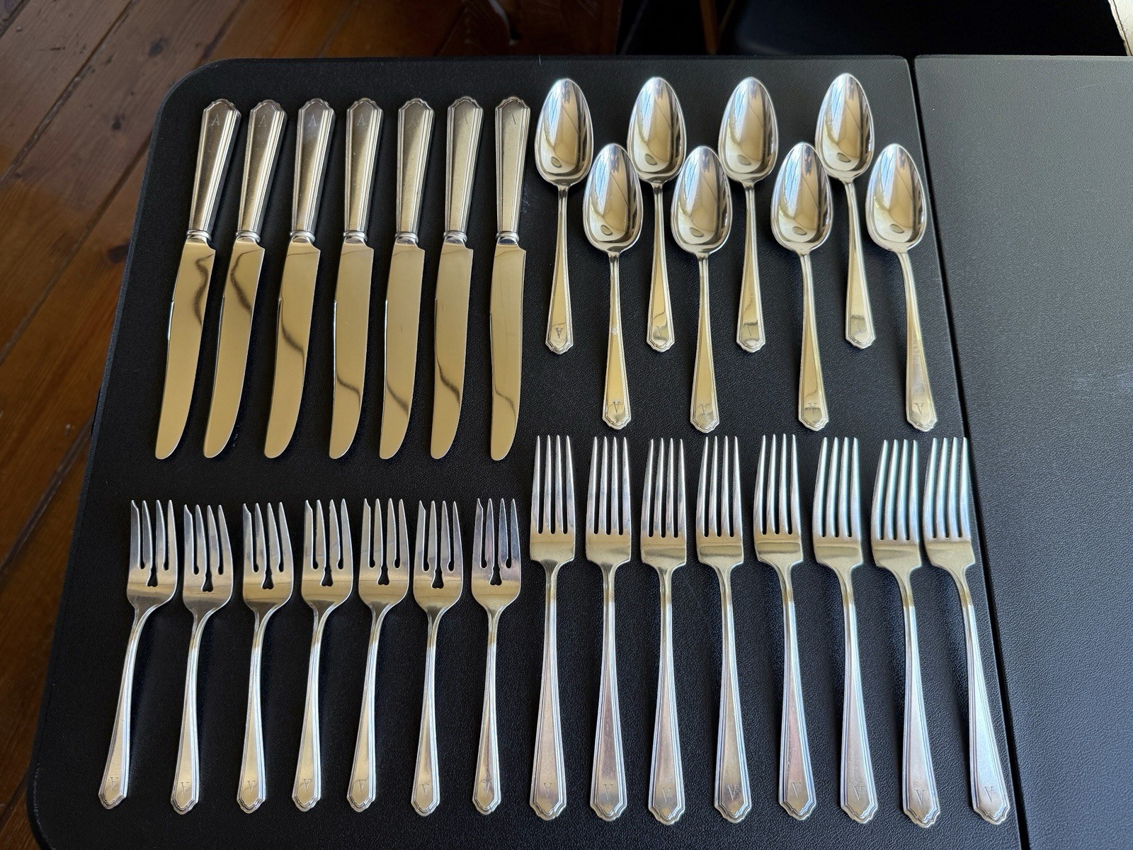 Vintage Gorham Silverplate 30 Pc Flatware Washington Irving 1923 SHREVE - Mono A