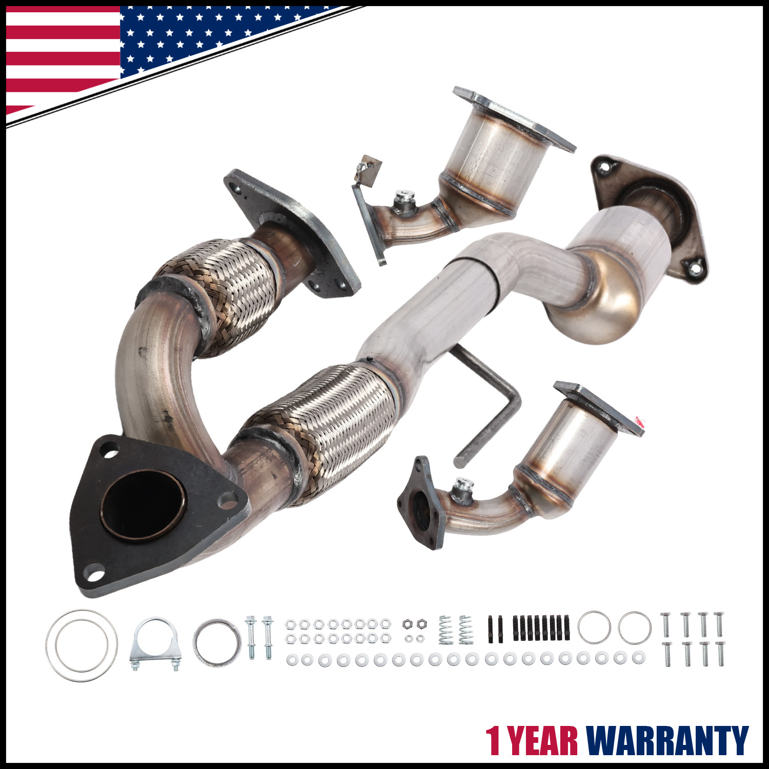 3X Catalytic Converter w/ Y Pipe For Infiniti JX35 2013 QX60 2014-2020 3.5L