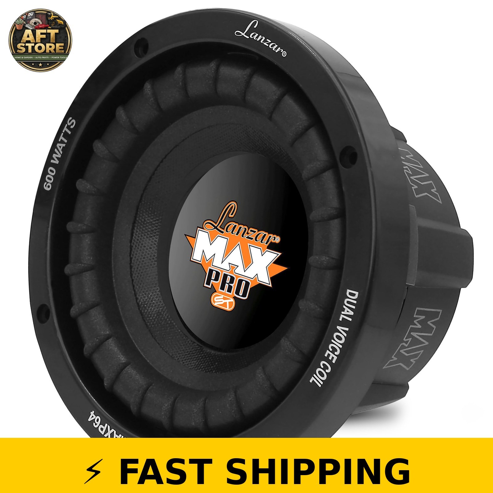 Pyle Lanzar 6.5” Car Subwoofer Speaker - 600W Power, Non-Pressed Cone
