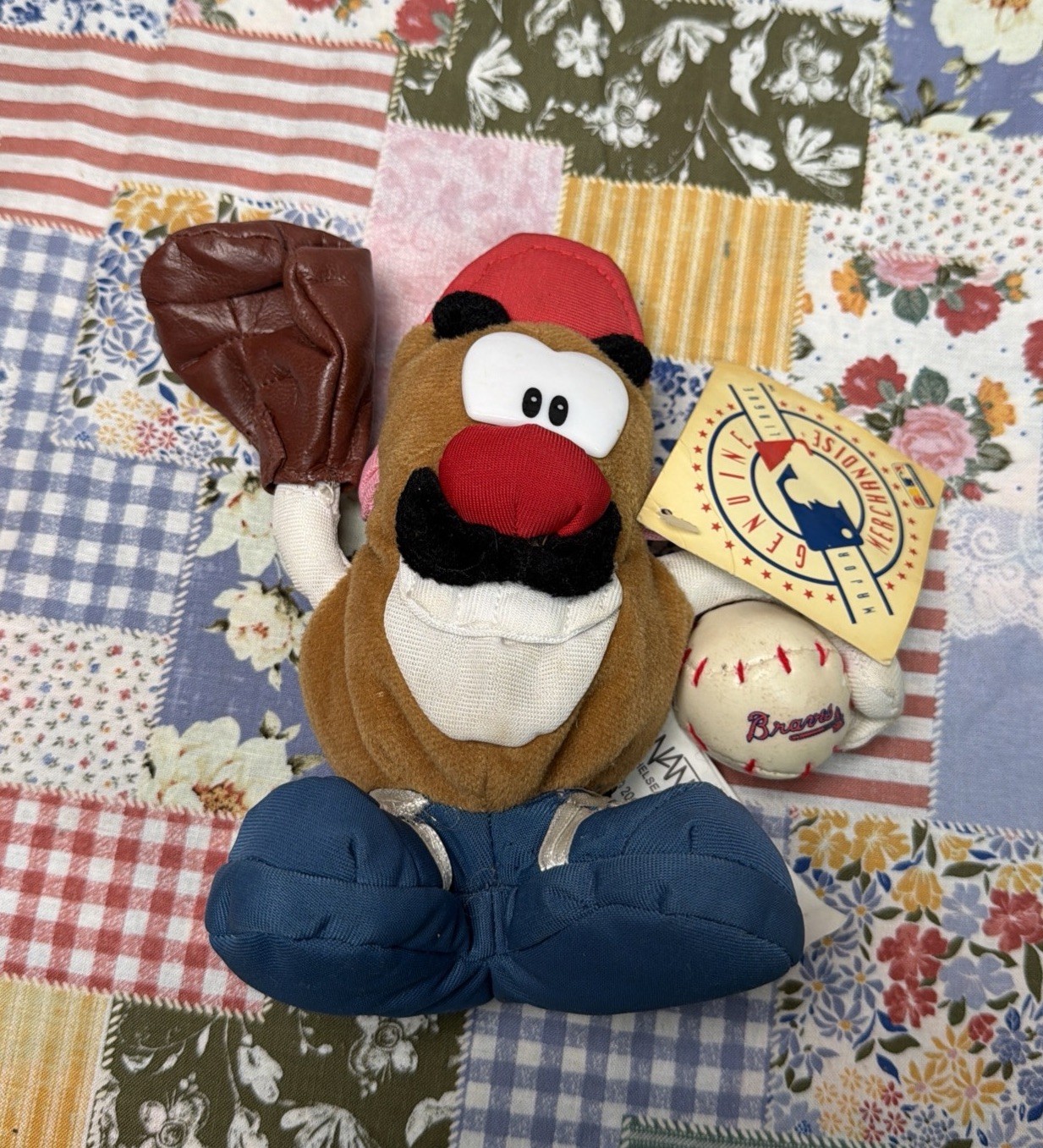 Vintage 2003 Nanco Atlanta Braves Mr. Potato Head MLB Plush With Tag