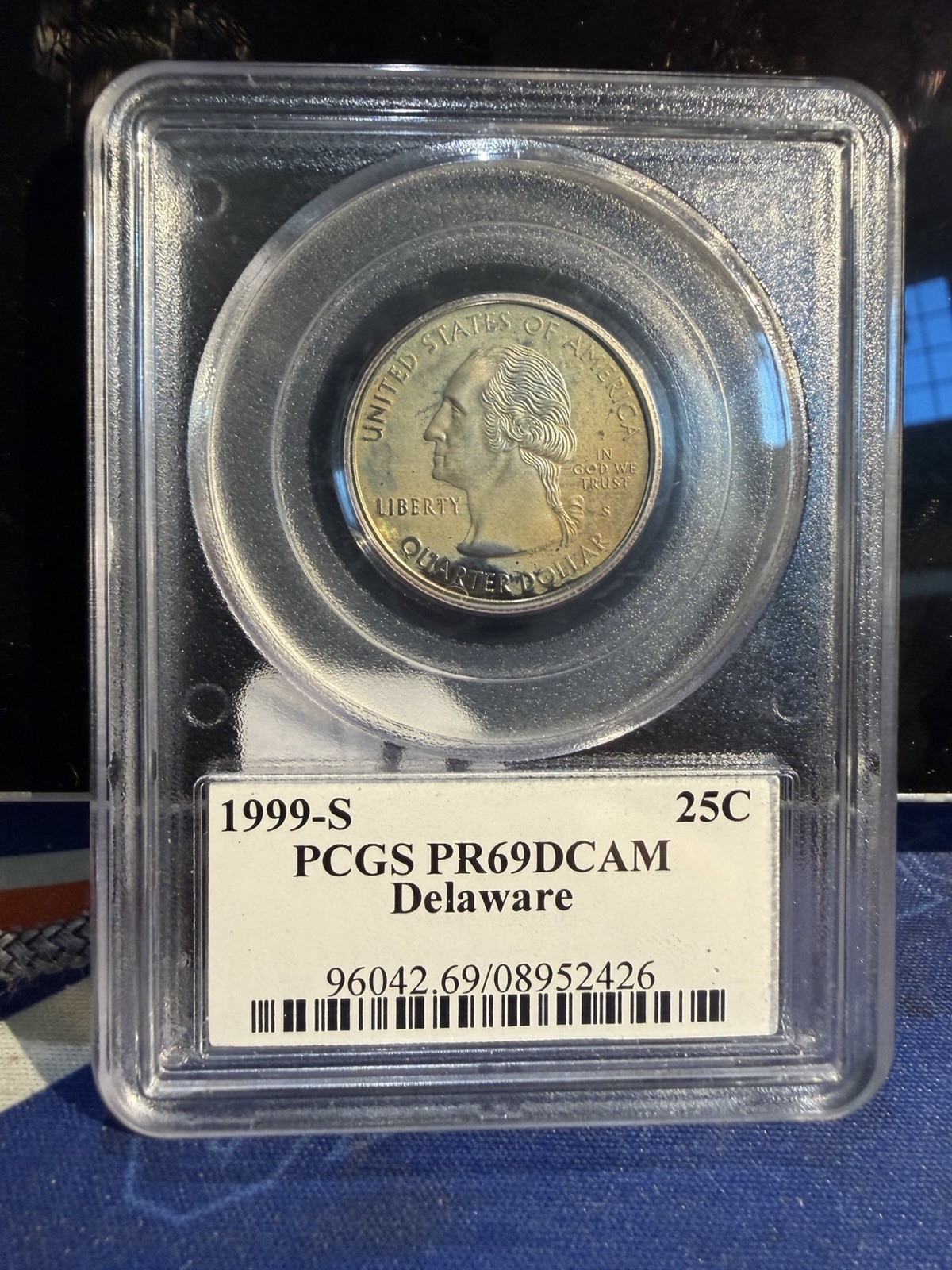 PCGS PR69DCAM 1999-S Delaware State Quarter 25C Silver Proof San Francisco PCGS PR69DCAM 1999-S Delaware State Quarter 25C Silver Proof San Francisco