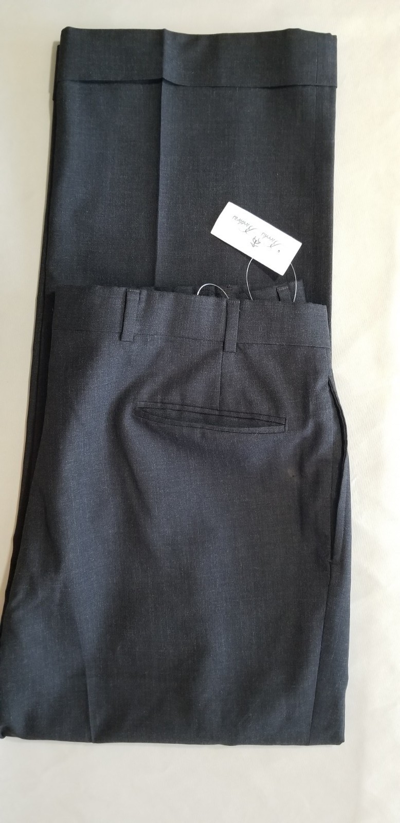 BROOKS BROTHERS Men Relaxed Fit Pleated USA Wool Dress Trouser Pants 34x30 Black