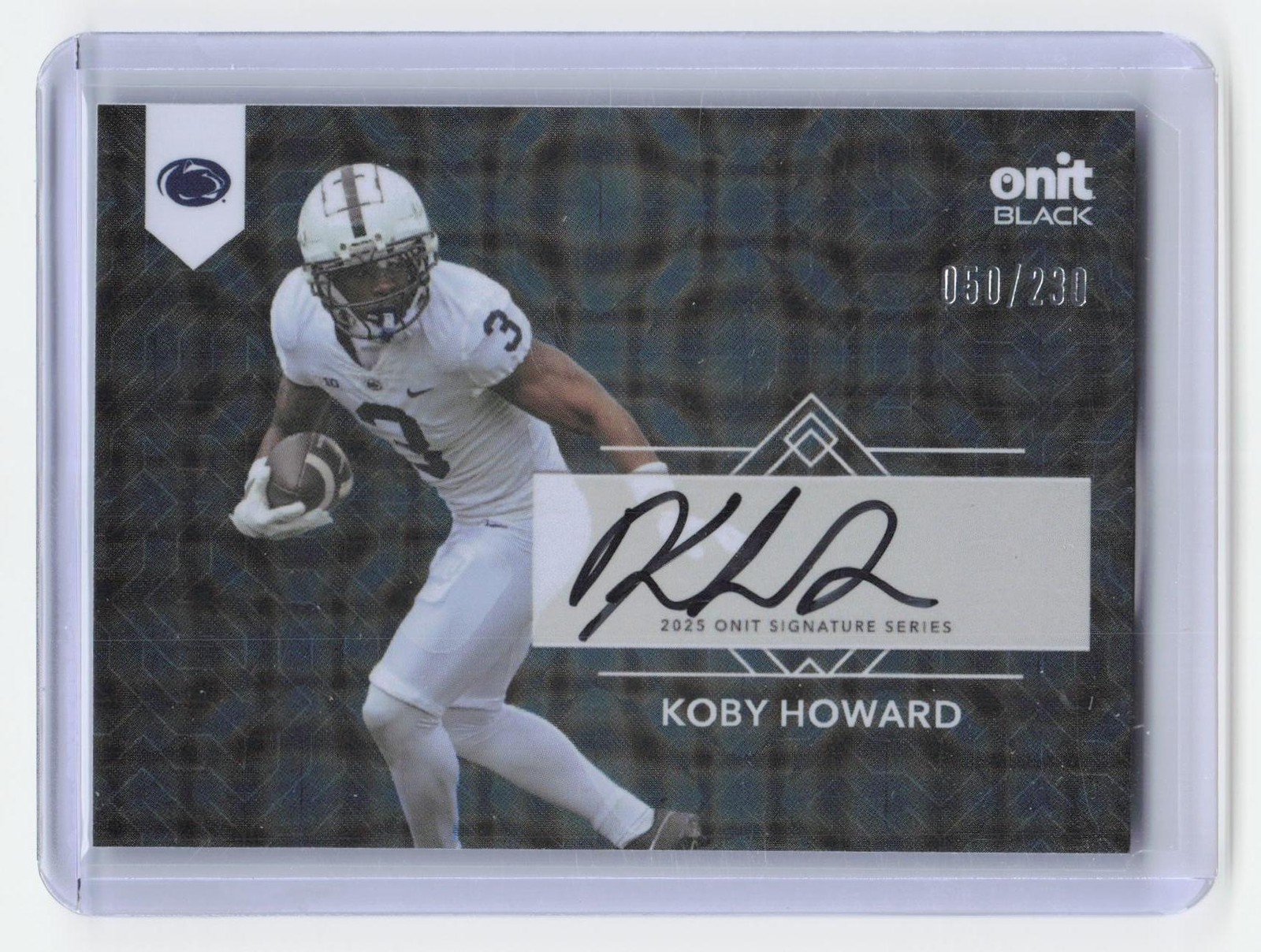 2025 ONIT Black Penn State Nittany Lions #S-7 Koby Howard Signatures 50/230