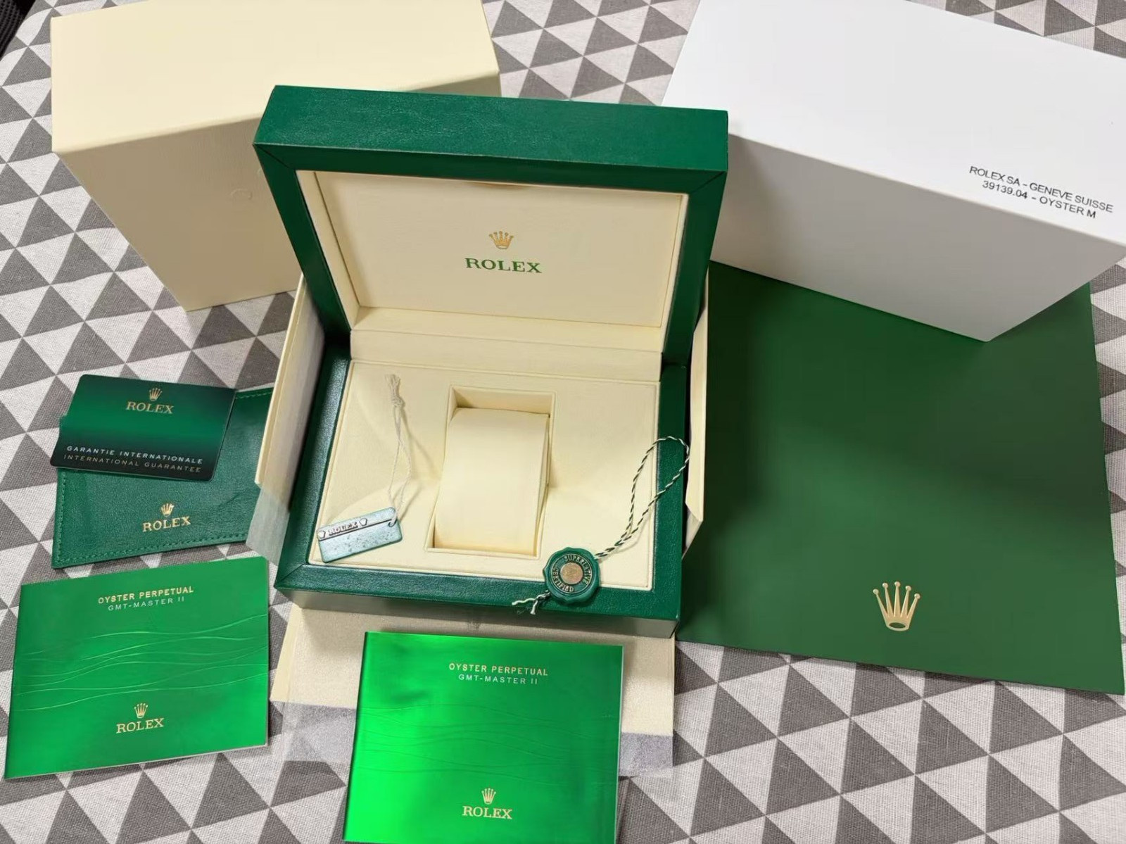 New Rolex Green Watch Box Set Presentation Case Storage Display