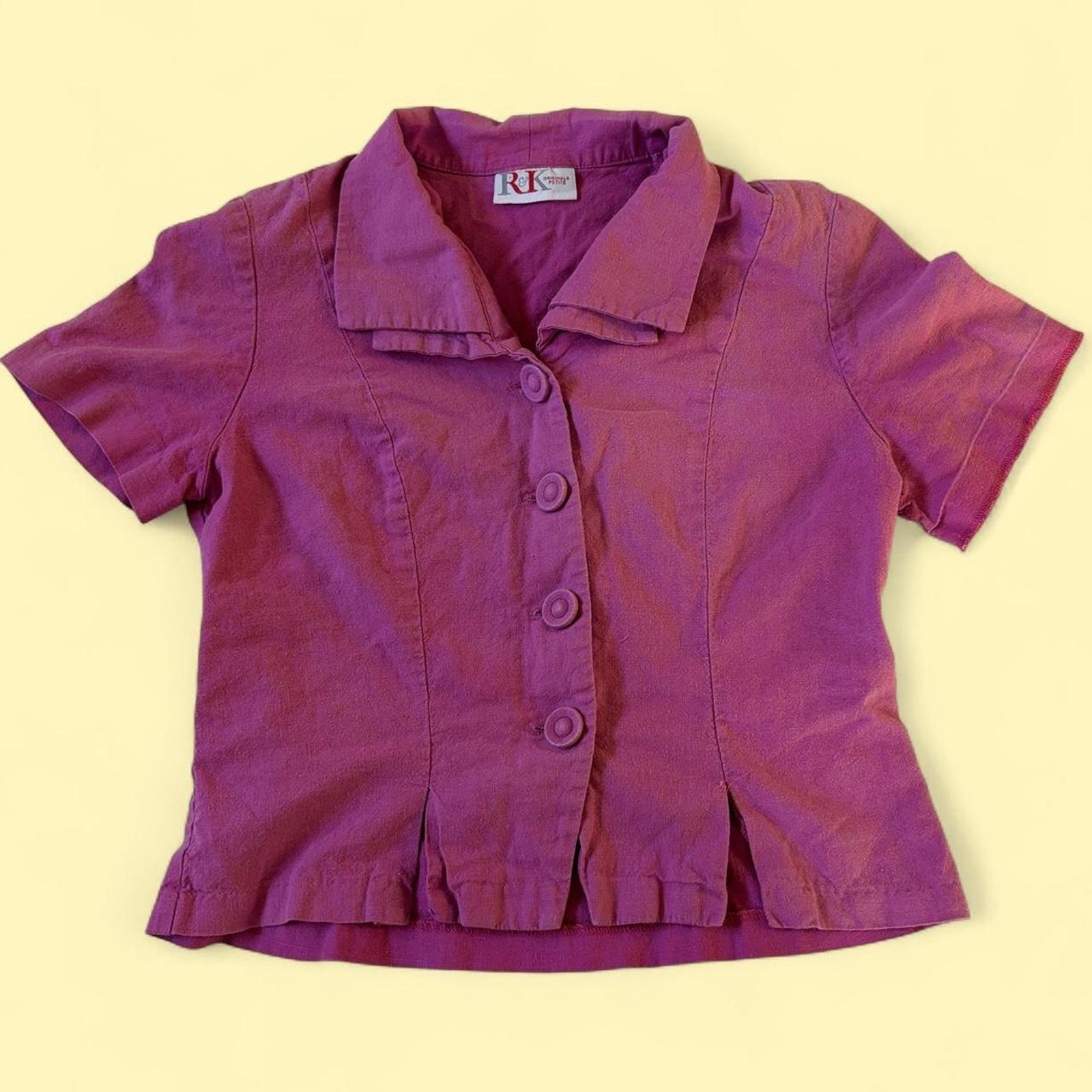 Vintage 90s Purplish Pink Button Up