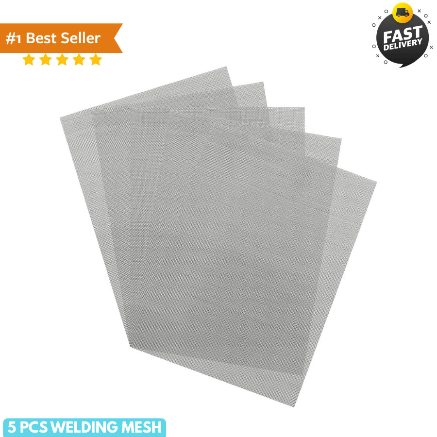 5 PCS Welding Mesh, 5.9×7.9 Inch Plastic Reinforcing Stainless Steel Woven Wire