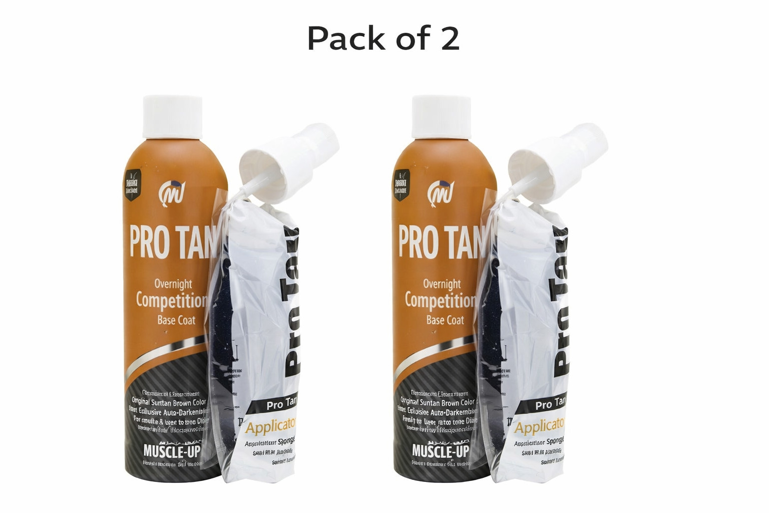 Pro Tan Overnight Competition Color Suntan Brown 8.5 fl. oz Each (Pack of 2)