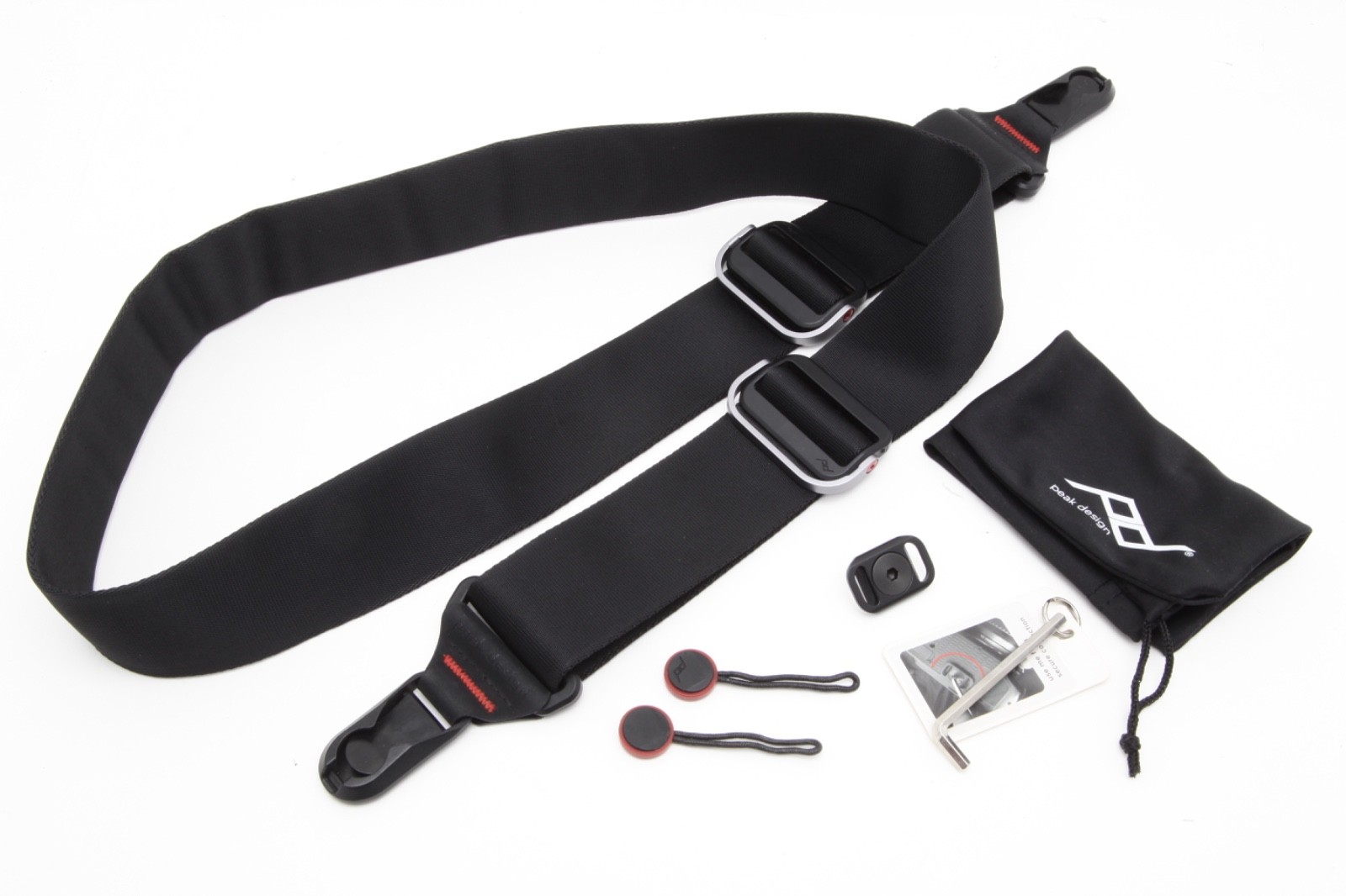 Very Clean Peak Design Slide Camera Strap (Black) with Pouch #52116