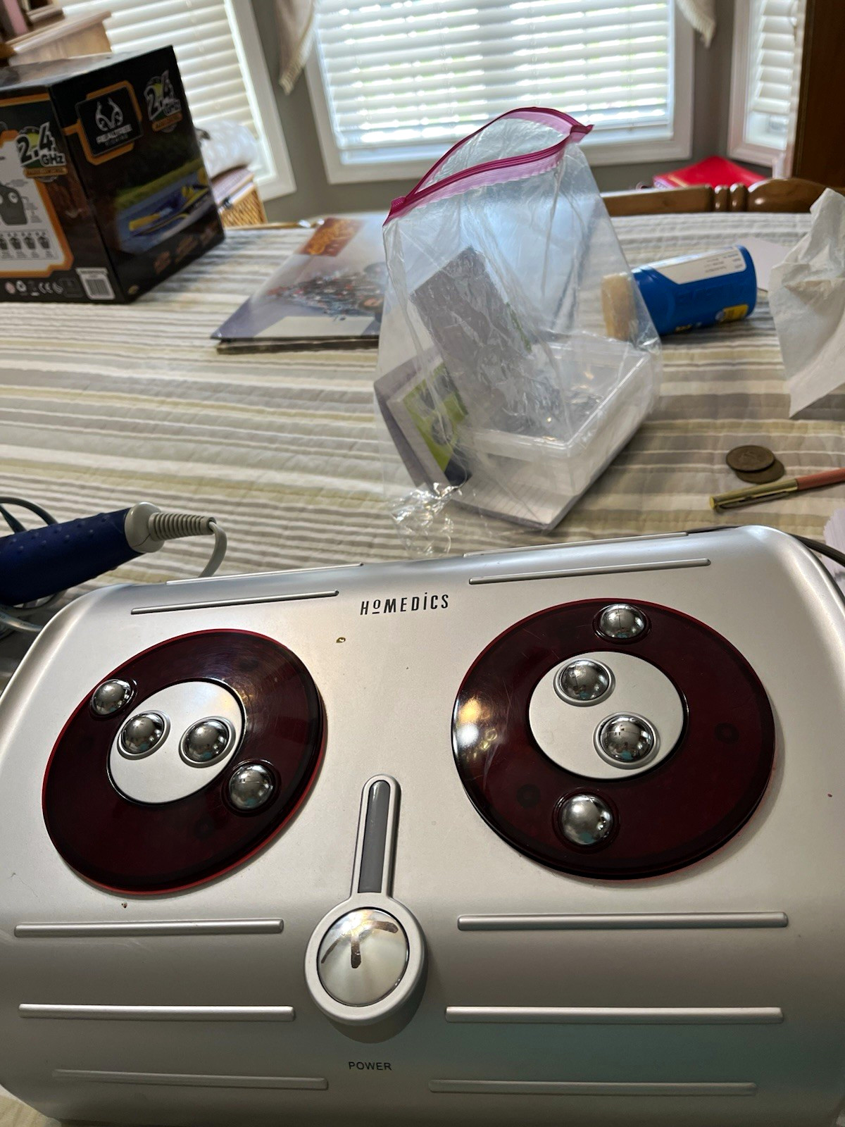 HoMedics Shiatsu Heated Foot Massager Kneading Dual Heads Silver/Burgundy HoMedics Shiatsu Heated Foot Massager Kneading Dual Heads Silver/Burgundy