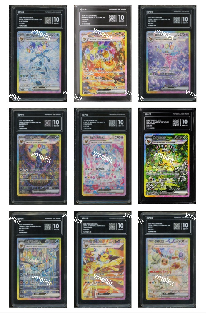 PCG10 Pokémon Chinese Terastal Gathering CSV9.5C Eeveelutions Complete Set 9 pcs