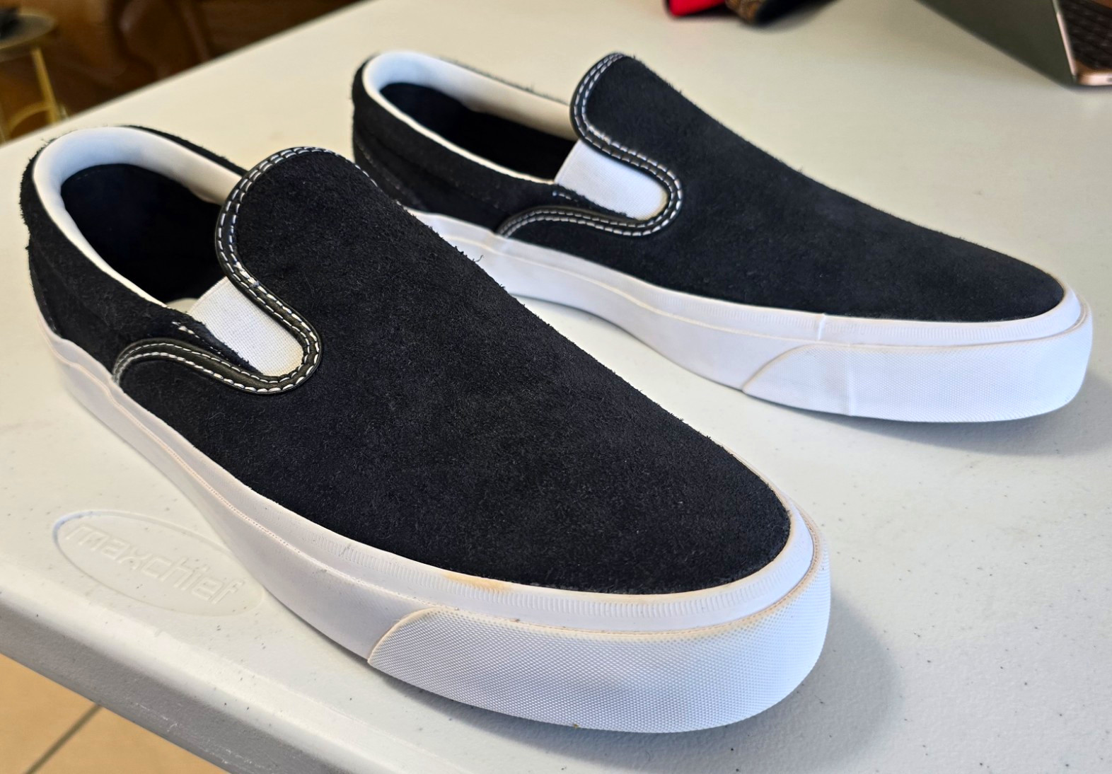 Converse CONS One Star CC Pro Suede Slip Black/White Low Top Slip-On 160545C