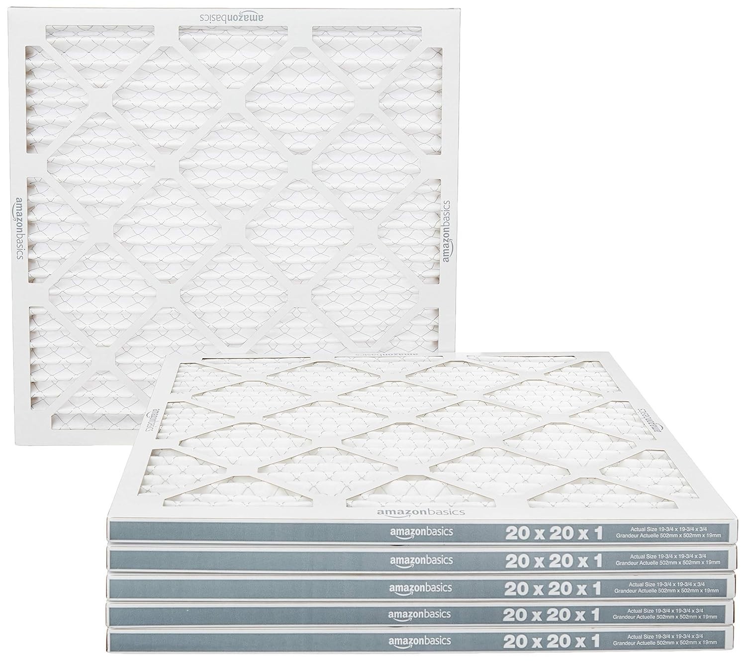 Amazon Basics Air Filter 6-Pack, MERV 11 AC Furnace Filters, Dust, Pet, Allergy