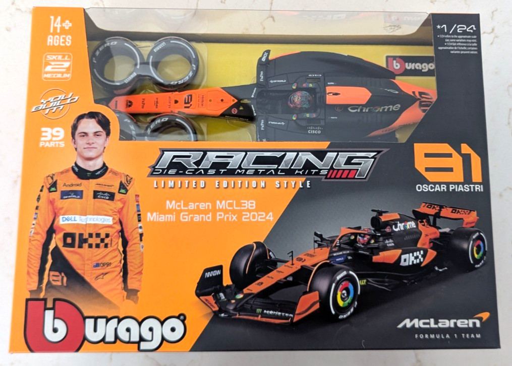Oscar Piastri #81 2026 Bburago 1:24 Diecast Metal Kit F1 McLaren MCL38 LMTD EDTN Oscar Piastri #81 2026 Bburago 1:24 Diecast Metal Kit F1 McLaren MCL38 LMTD EDTN