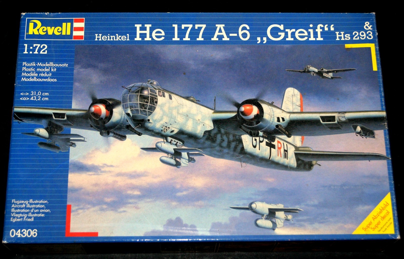 Revell AG 1/72 Heinkel He-177A-6 Grief w/ Hs-293 Luftwaffe Heavy Bomber