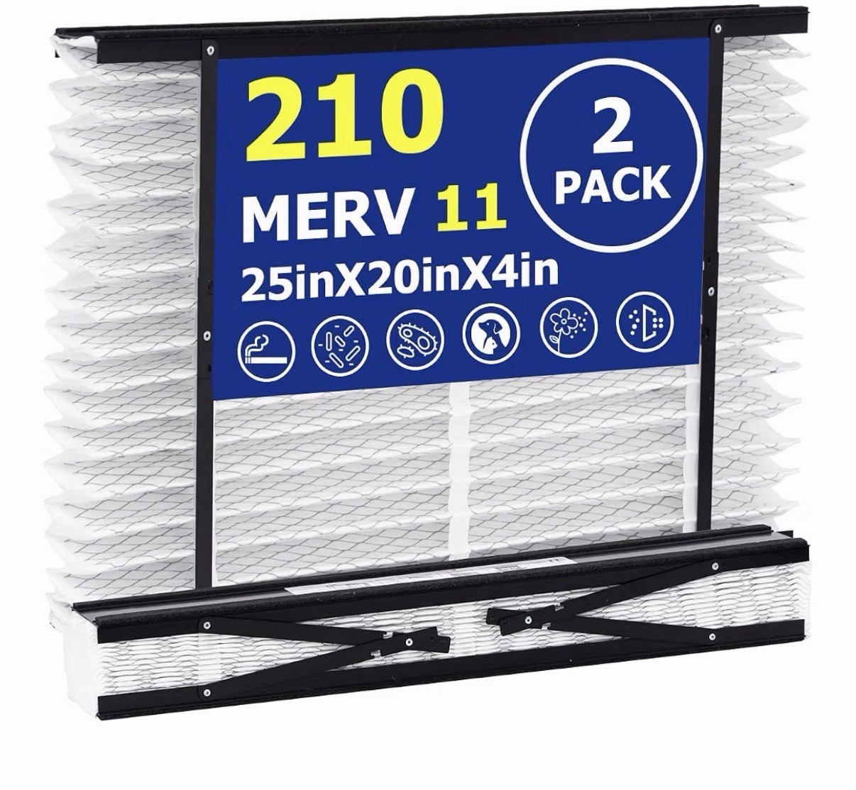 2 Pack 210 Replacement Filter Compatible with AprilAire Models 20x25x4