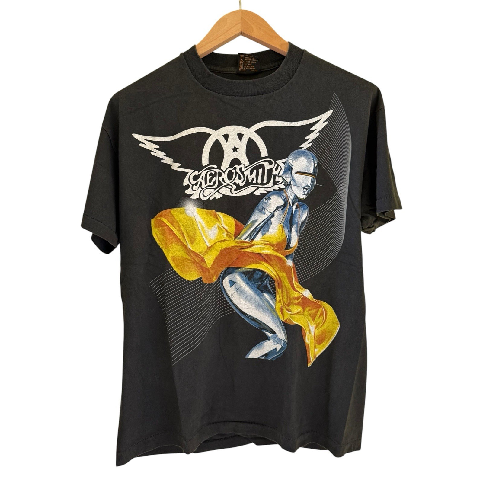 Vintage Aerosmith Just Push Play Tour 90s Band Concert Sz L T-Shirt REPRINT Vintage Aerosmith Just Push Play Tour 90s Band Concert Sz L T-Shirt REPRINT