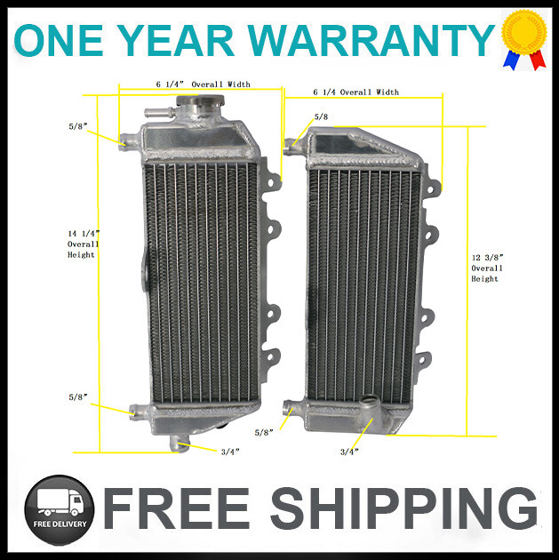 Radiator 2002-2017 Yamaha YZ250/2016-2017 Yamaha YZ250X/2016 YZ250G (Left+Right)