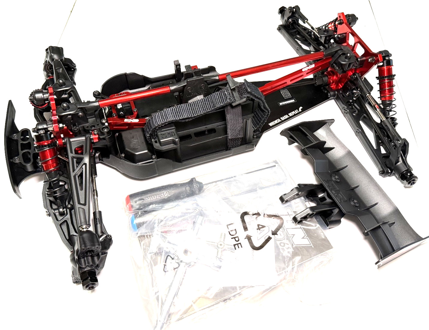 Arrma TALION 6S EXB V6 1/7 4WD Monster Truck Slider Roller Shocks Wing ARA7707V6