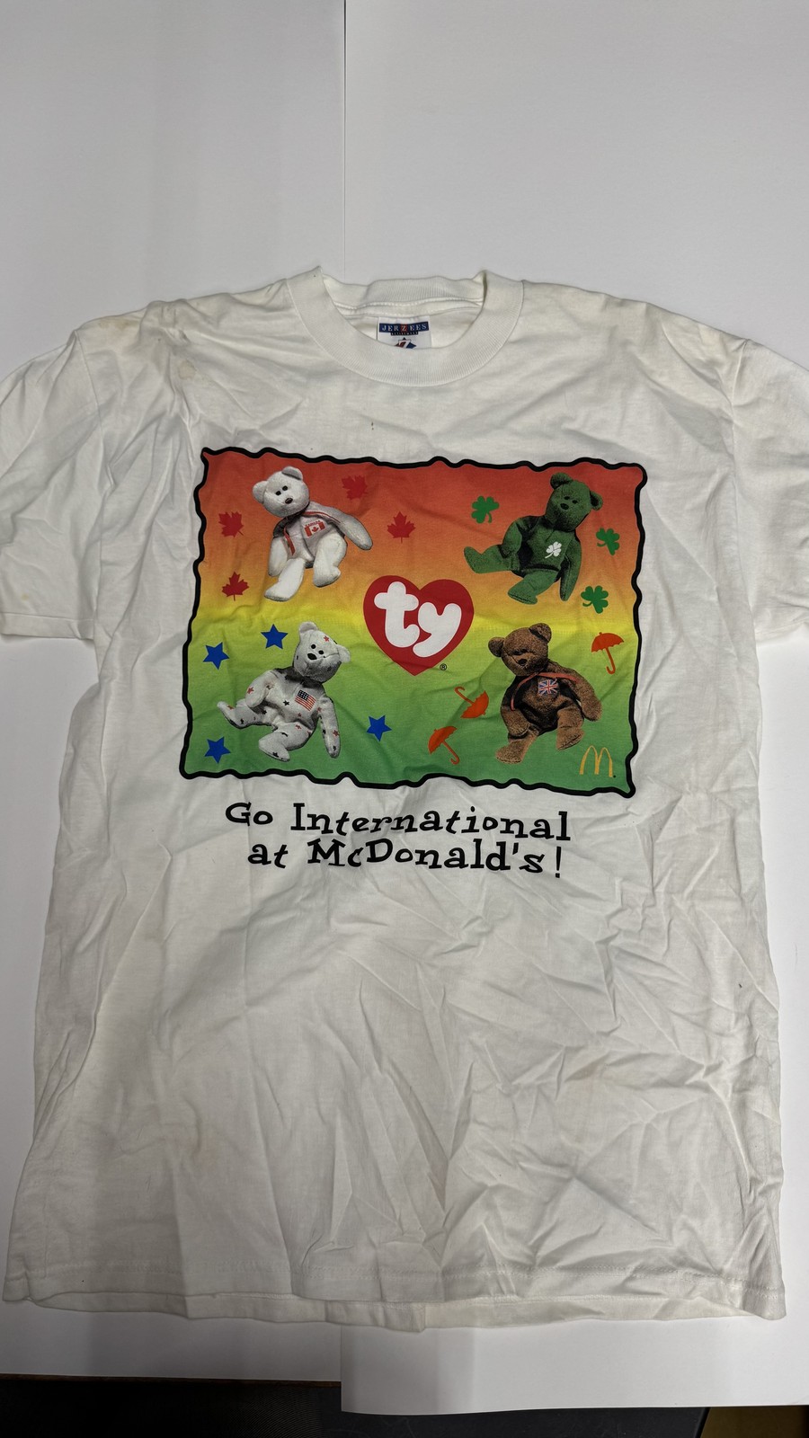Vintage 90s McDonald\'s Ty Beanie Babies T-Shirt Promo Tee Size L