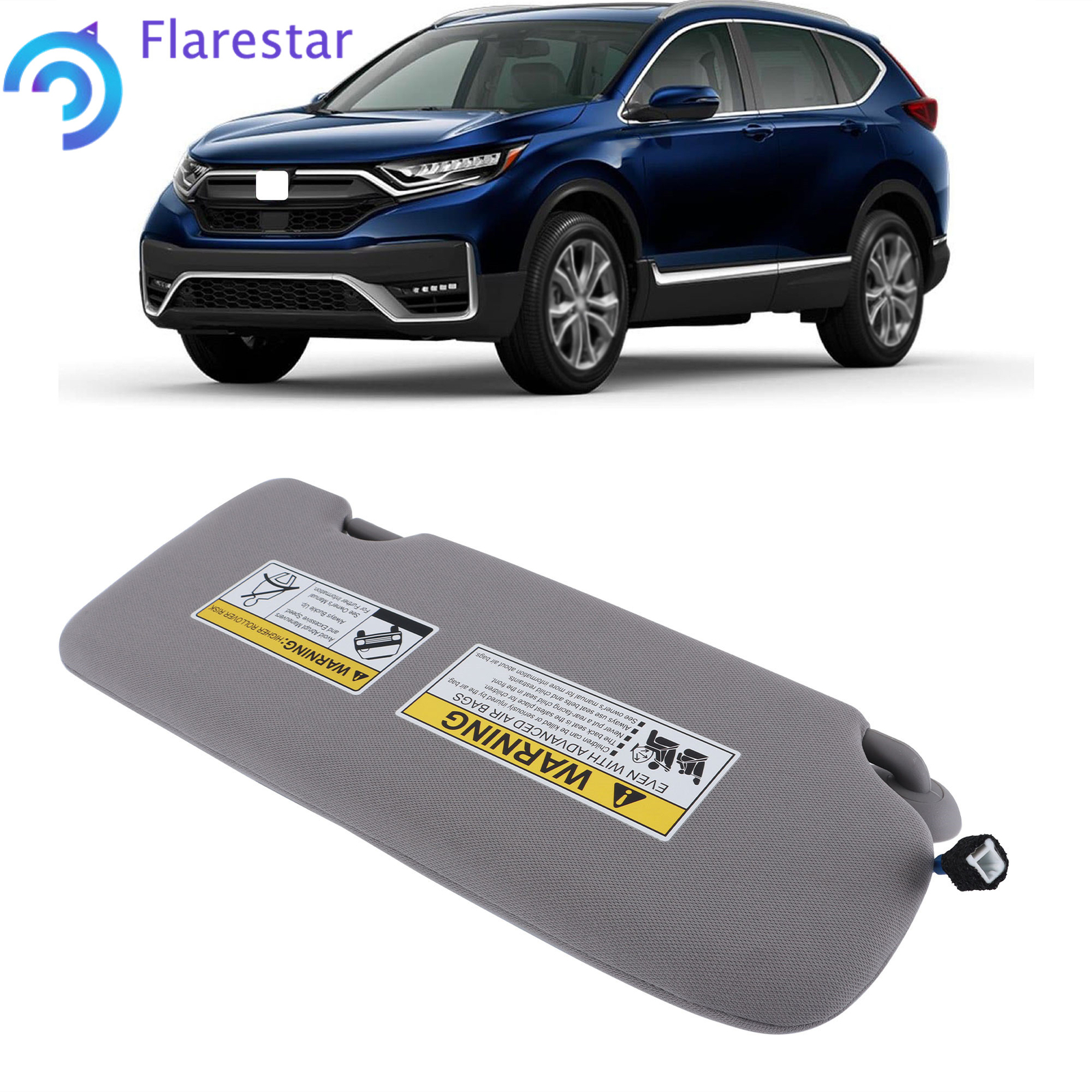 Sun Visor Left Driver Gray For Honda CR-V 2017-22 83280-TLA-A12ZB W/Mirror Light Sun Visor Left Driver Gray For Honda CR-V 2017-22 83280-TLA-A12ZB W/Mirror Light