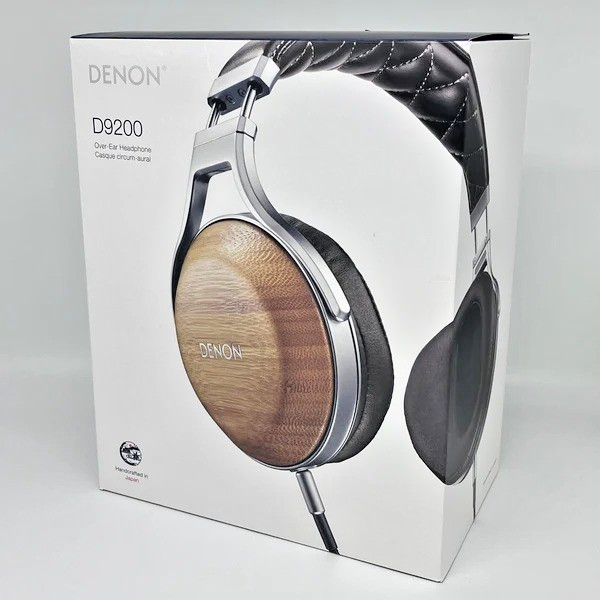 Denon AH-D9200EM Hi-Res Closed Dynamic Headphones Bamboo Housing Box Cable Set